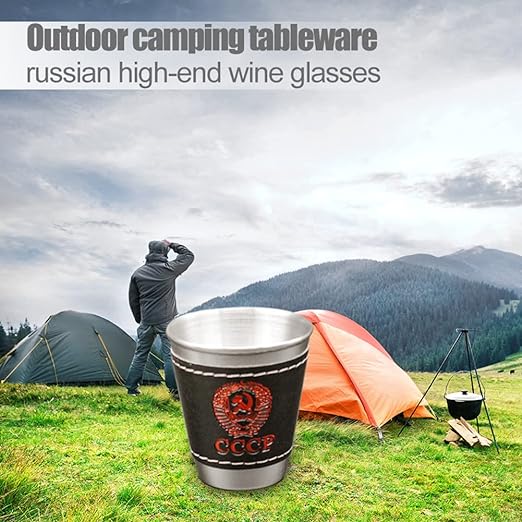 🔥Last Day Promotion-[SAVE 50% OFF]--Portable Stainless Steel Camping Cup 🔥(SET OF 4PCS)-BUY 2 SETS GET 10% OFF