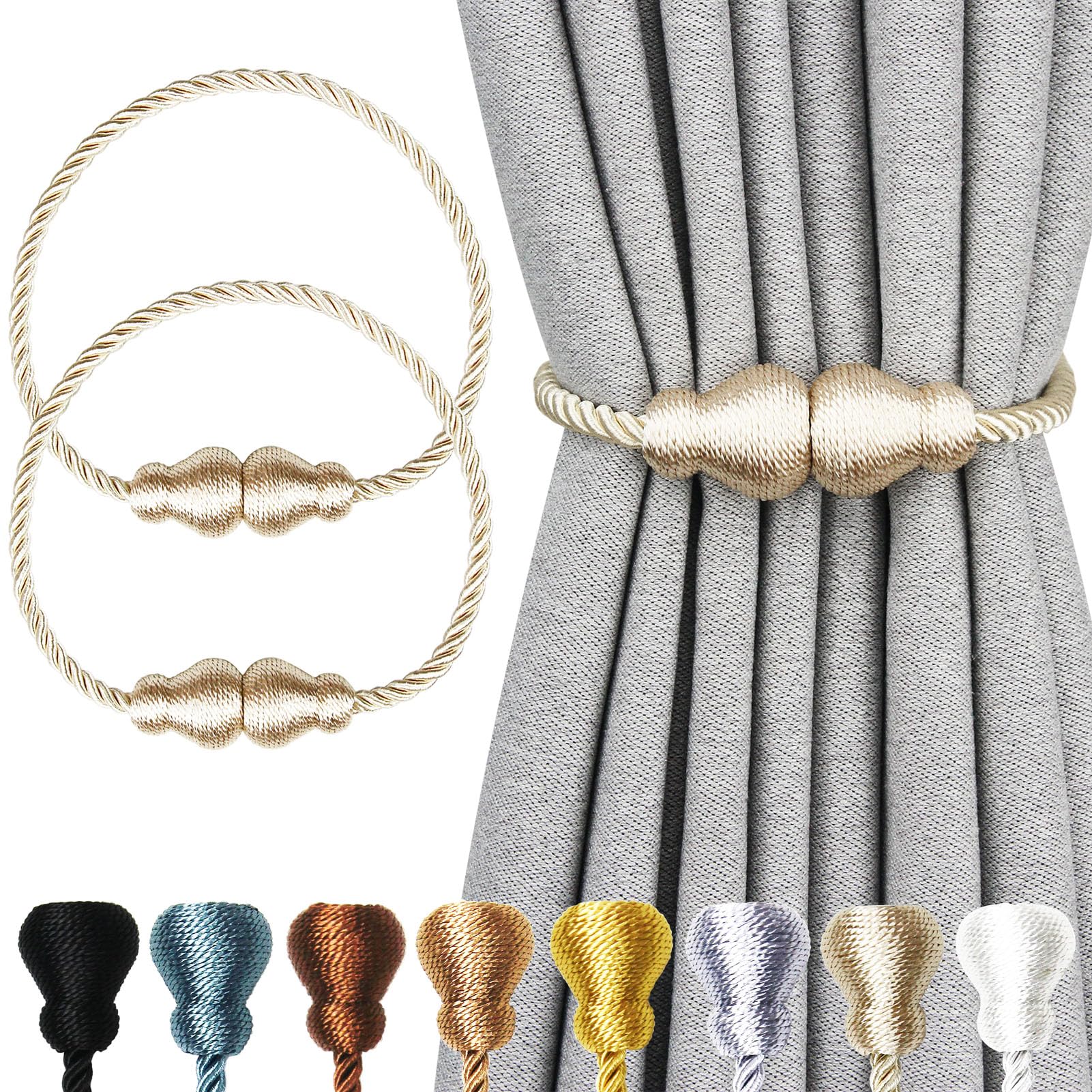 🎉Buy more, save more! 🛍️💰Decorative magnetic curtain holder🏡