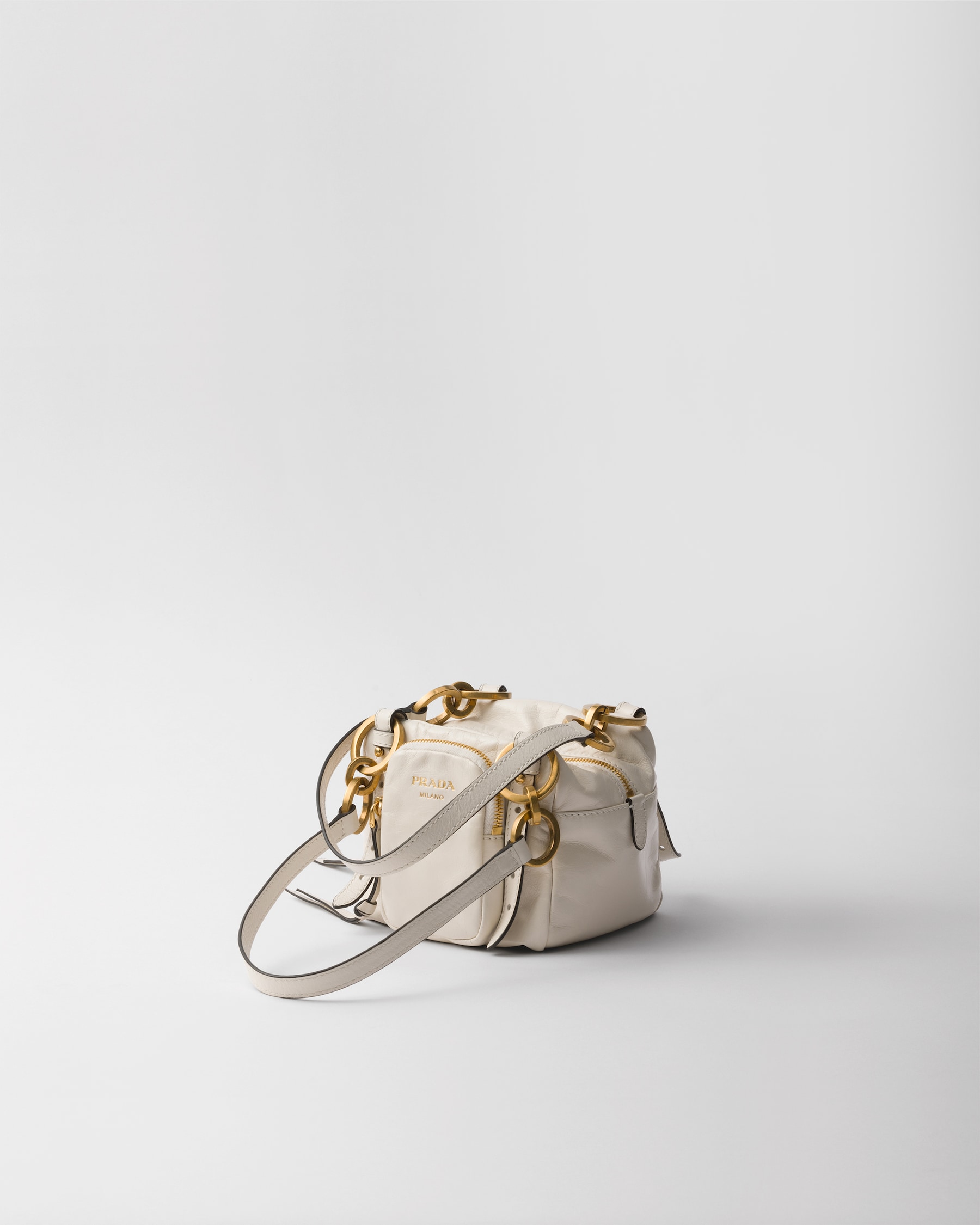 Prada Dangle Leather Mini Tote