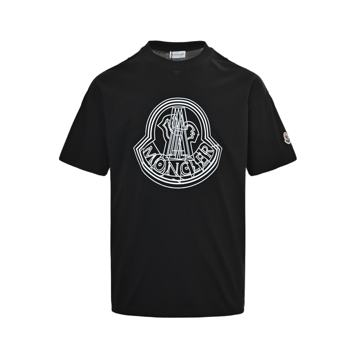 Moncler 25ss overlapping logo print short sleeves