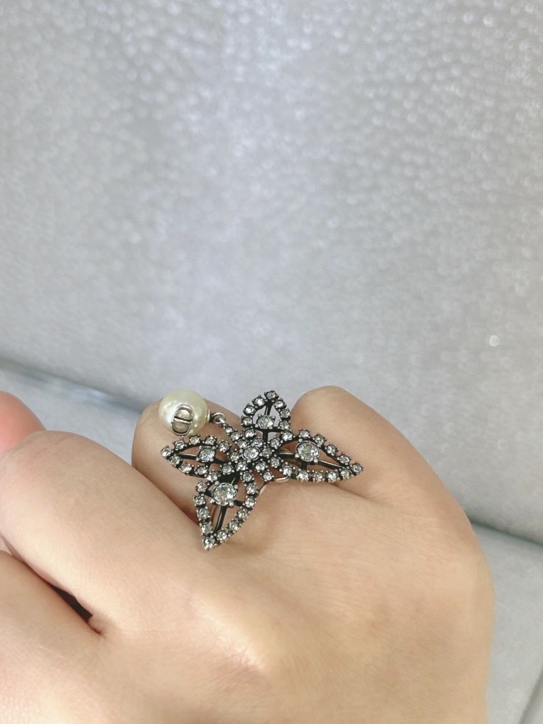 Dior butterfly diamond ring