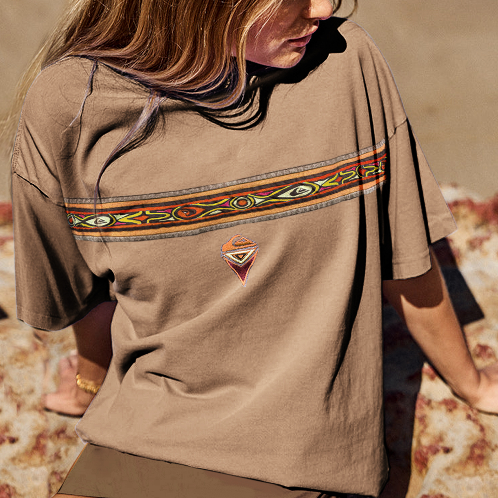 Vintage Surf Shack Print T-shirt