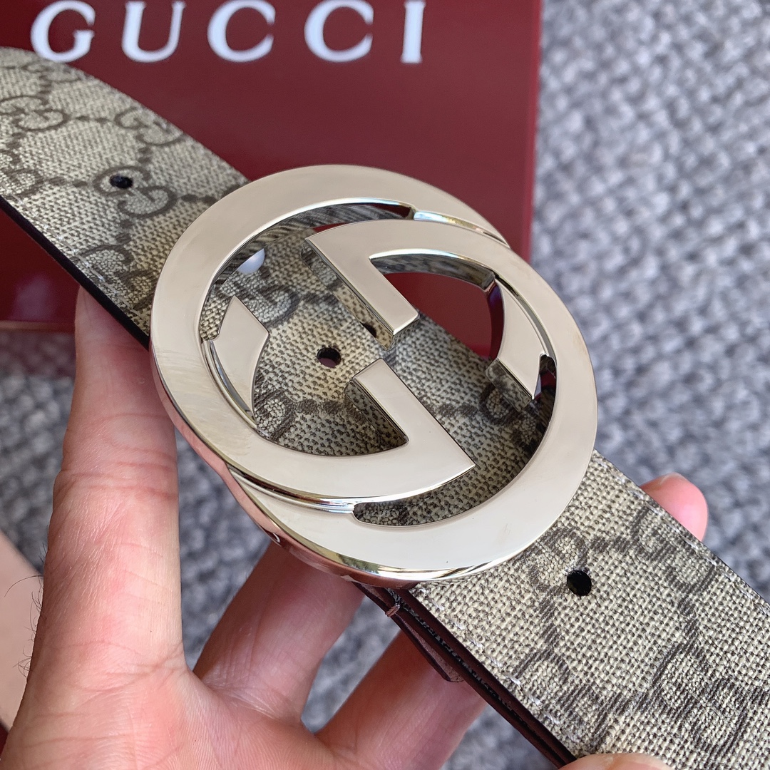 Gucci Marmont printed leather belt 4.0cm wide