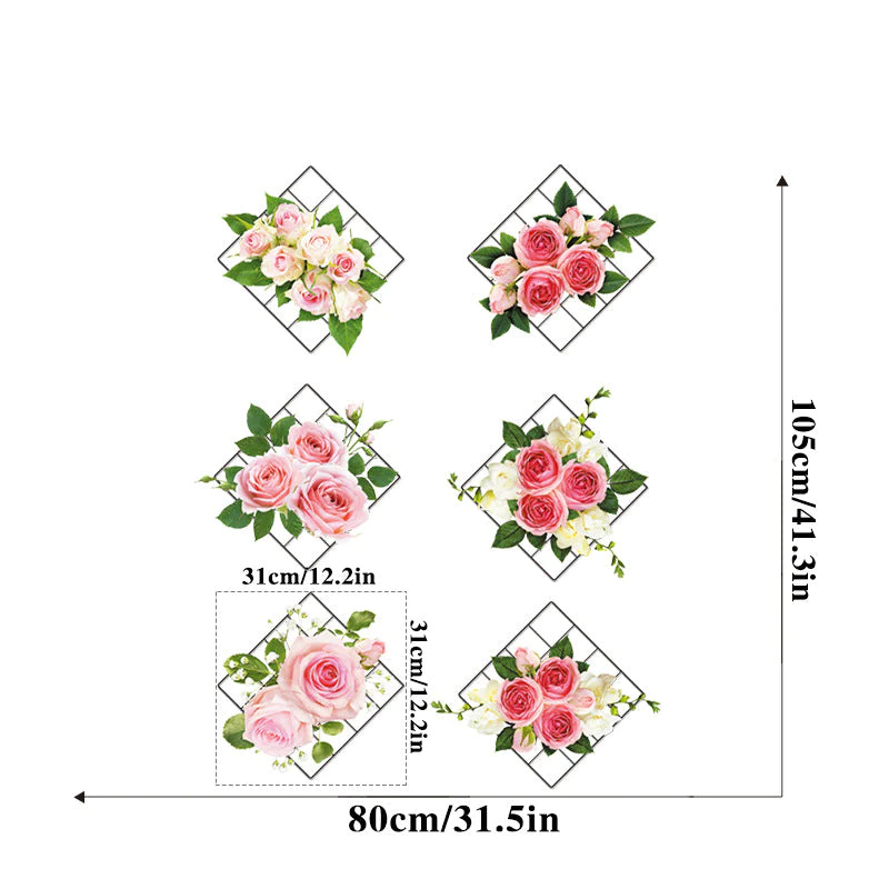 🔥Last Day Promotion-50% OFF🔥12*13inch 3D Plant/Flower Wall Sticker-(1Sets / 5 Pattern)-BUY 4 Sets GET 20% OFF & FREE SHIPPING