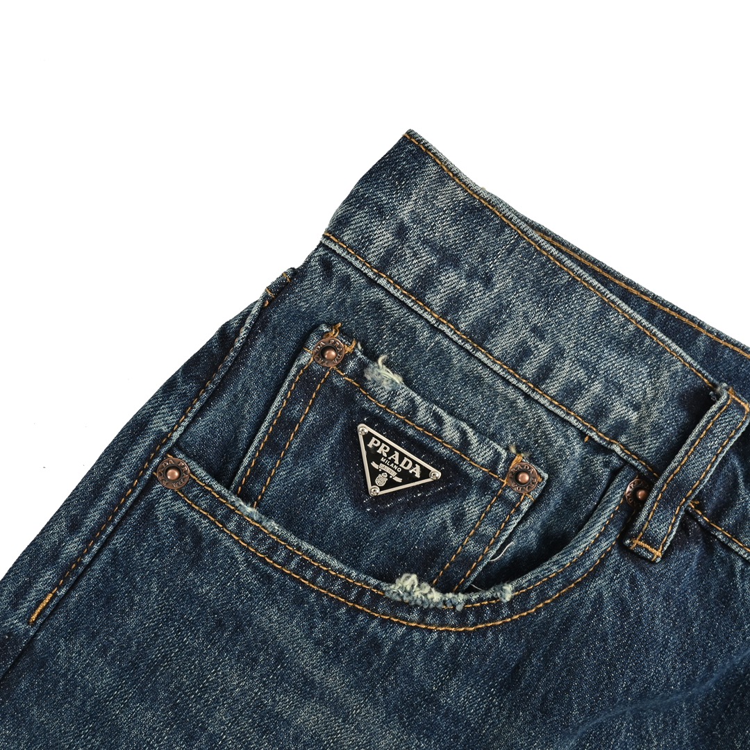 Prada Triangle Logo Pocket Jeans