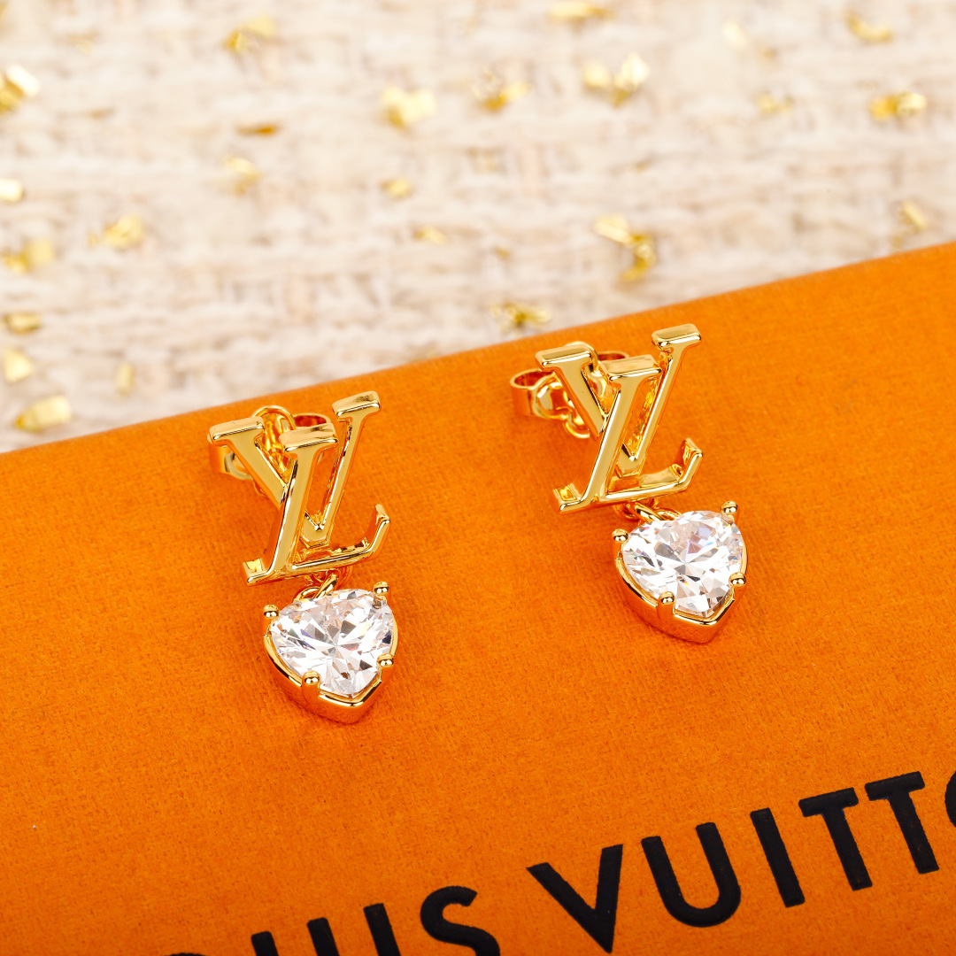Louis Vuitton Heart Shaped Earrings