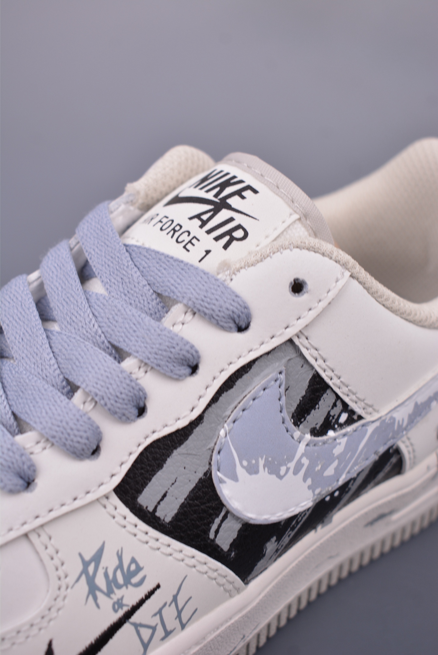 Nike Air Force 1 07 LV8 Low Sneakers Graffiti Blue Flowers FB1893-888