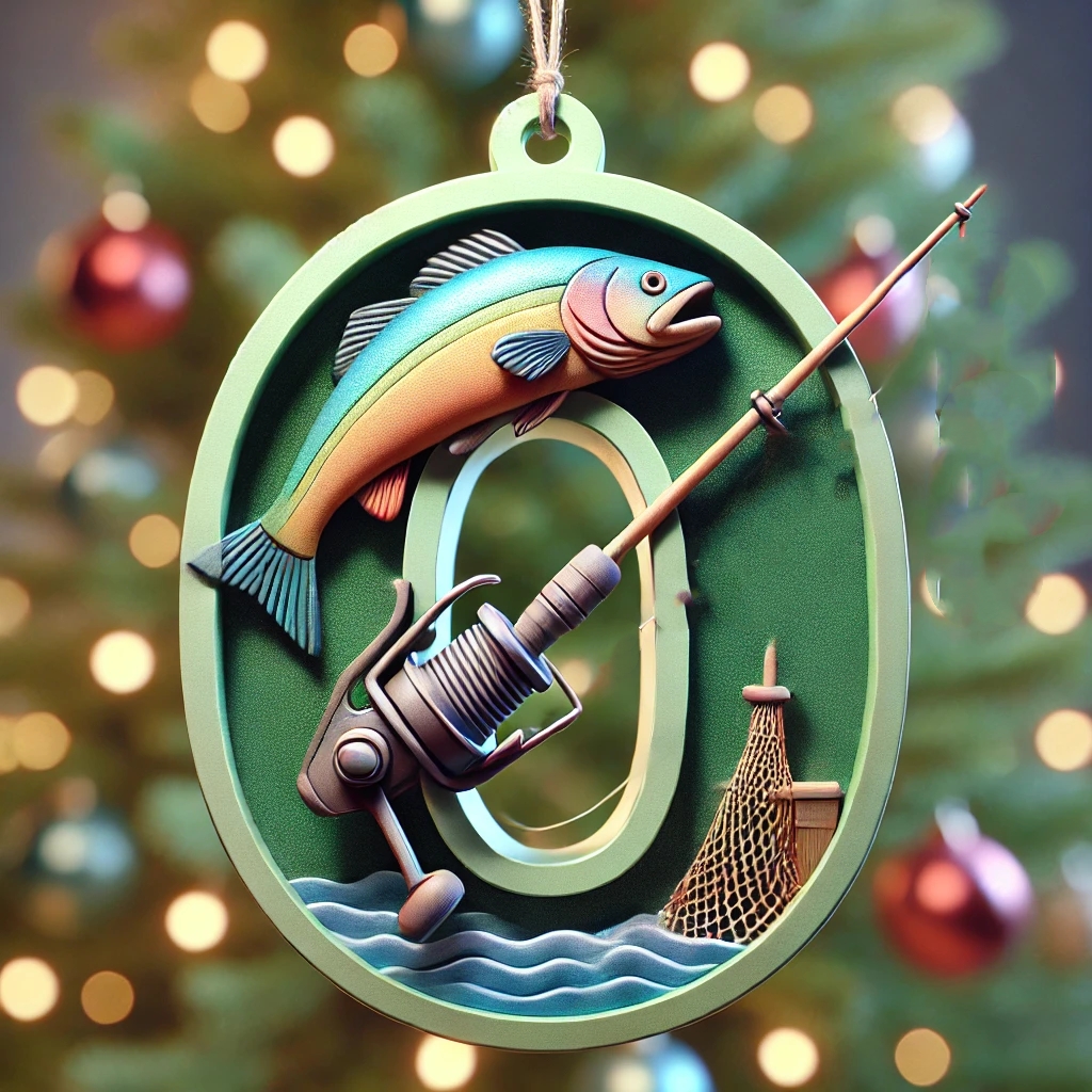🎣Fishing Letter Ornaments