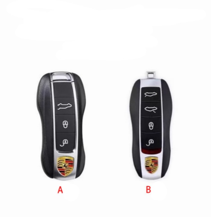 Buttons Genuine Leather Car Key