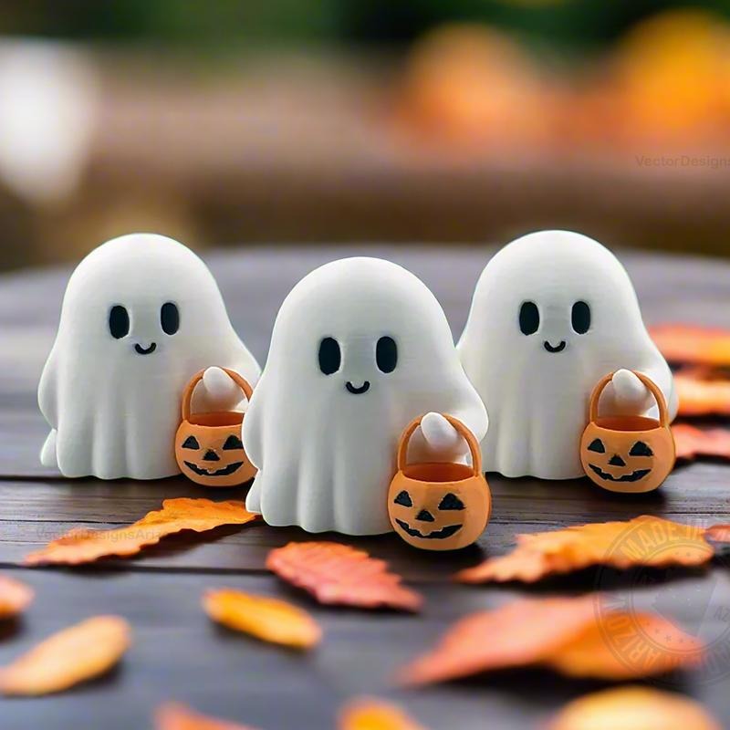 💥ON SALE💥Cute Tiny Trick or Treat Ghost Halloween Decoration Desk Display