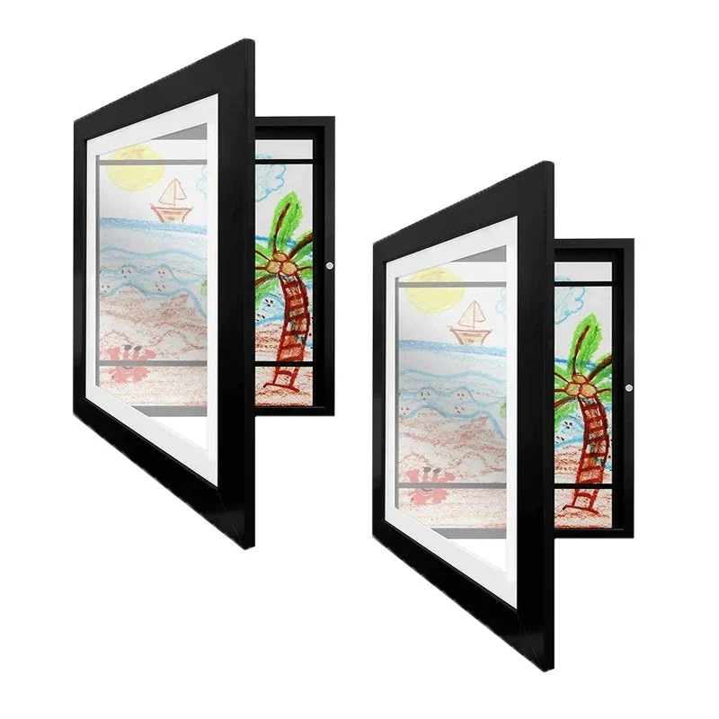 Kids Art Display Magnet Frame With Picture Lights-Fit for hold 50+ pcs A4 or less size artwork