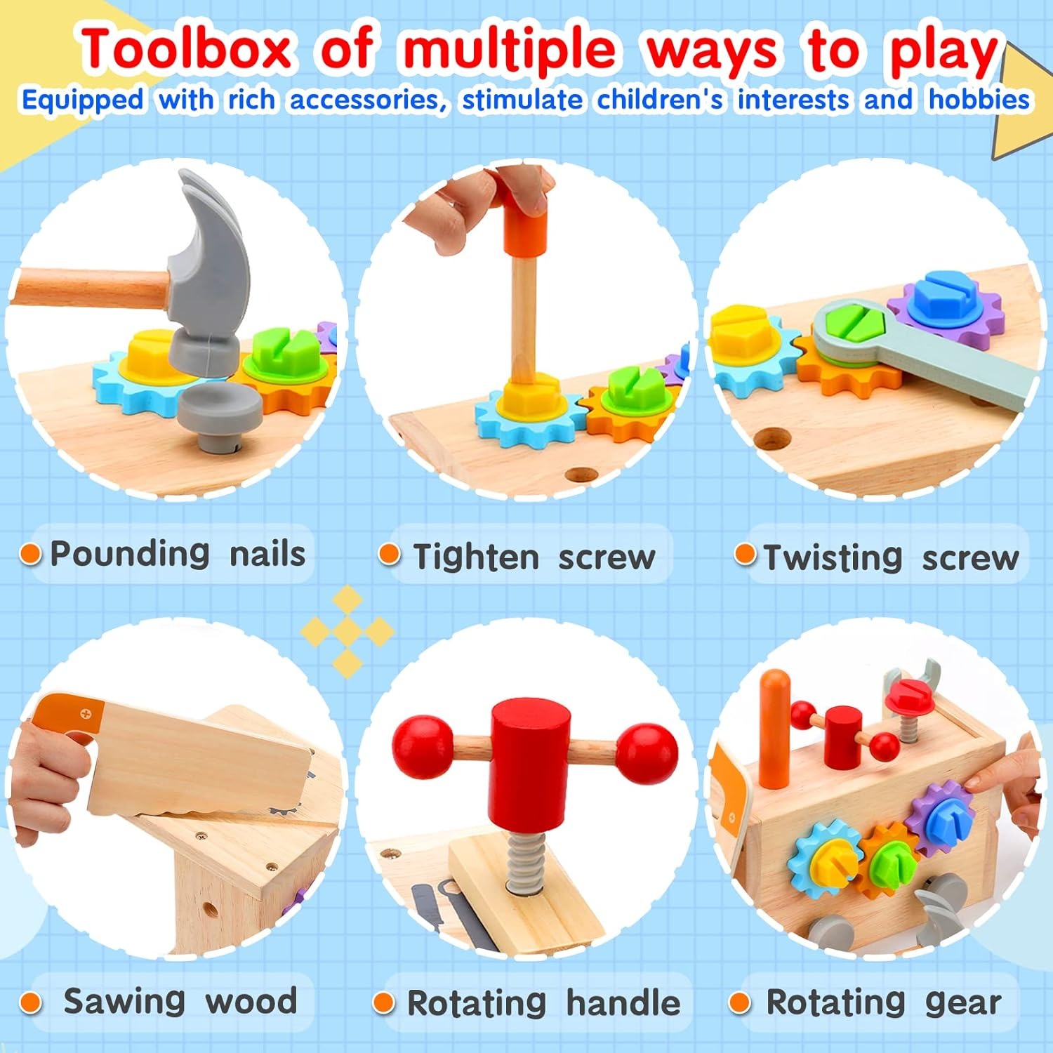 🔥ON SALE 🔥Children's Wooden Repair Tool Box🛠️