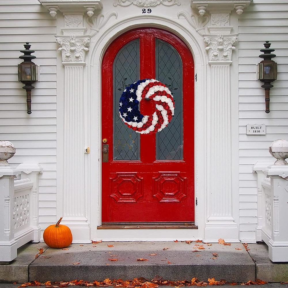 🔥[SAVE 50% OFF]-- 45CM/18 Inch Handmade American Flag Wreath
