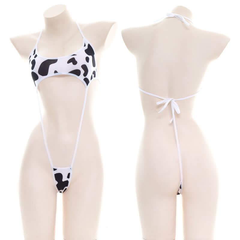 Cow Halter Bikini Lingerie Set