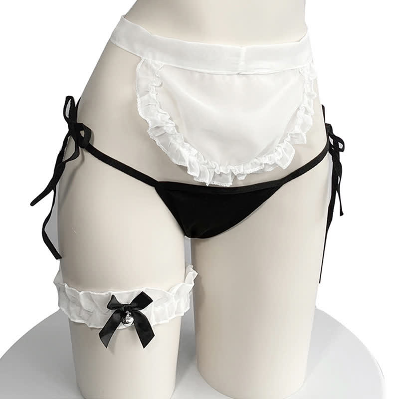 Maid Chiffon Stockings Lingerie Set