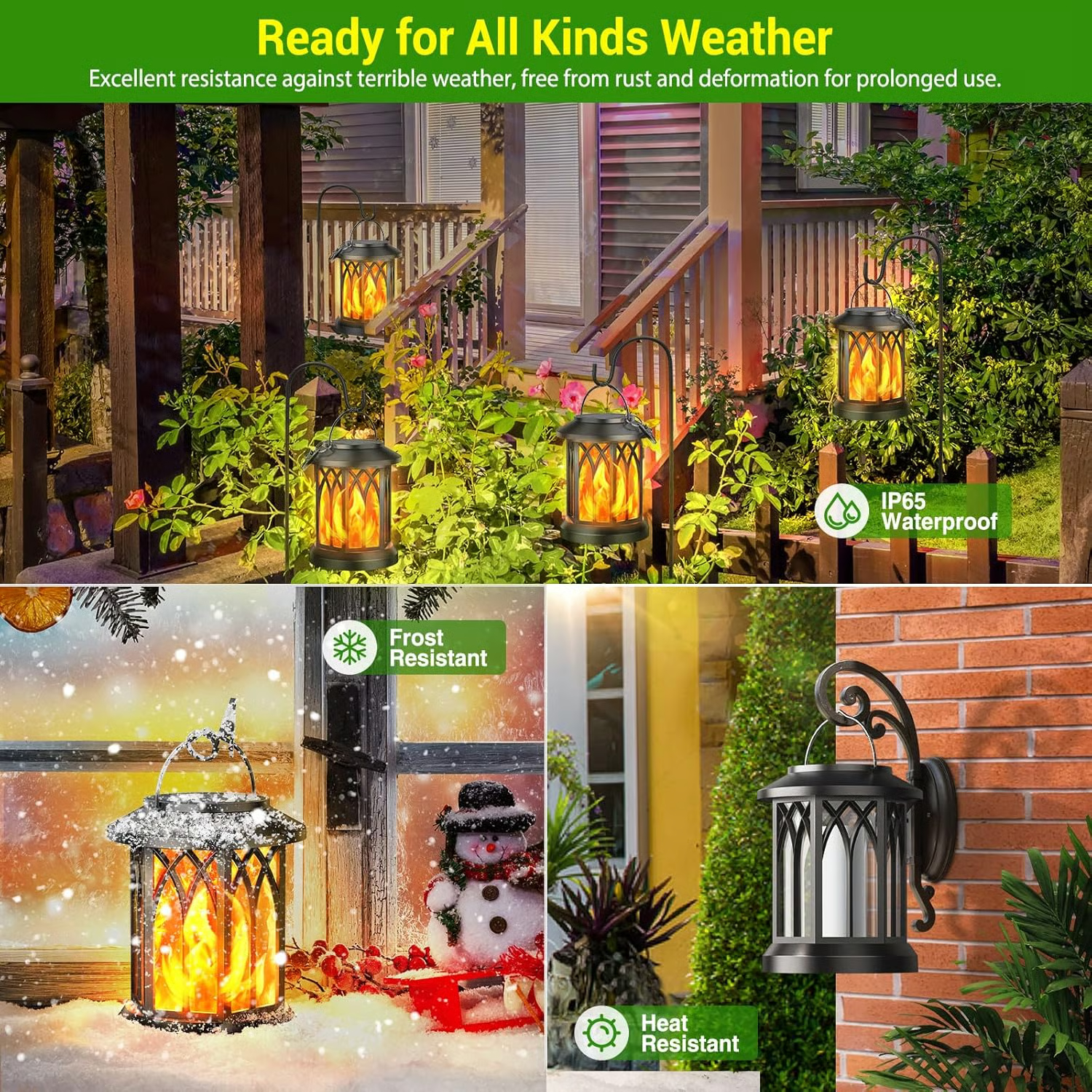 🏆Flash Sale⚡ 50K+ SOLD! Almost Gone-💥✨🔥 Upgraded Flickering Flame Solar Lantern Outdoor Waterproof Light