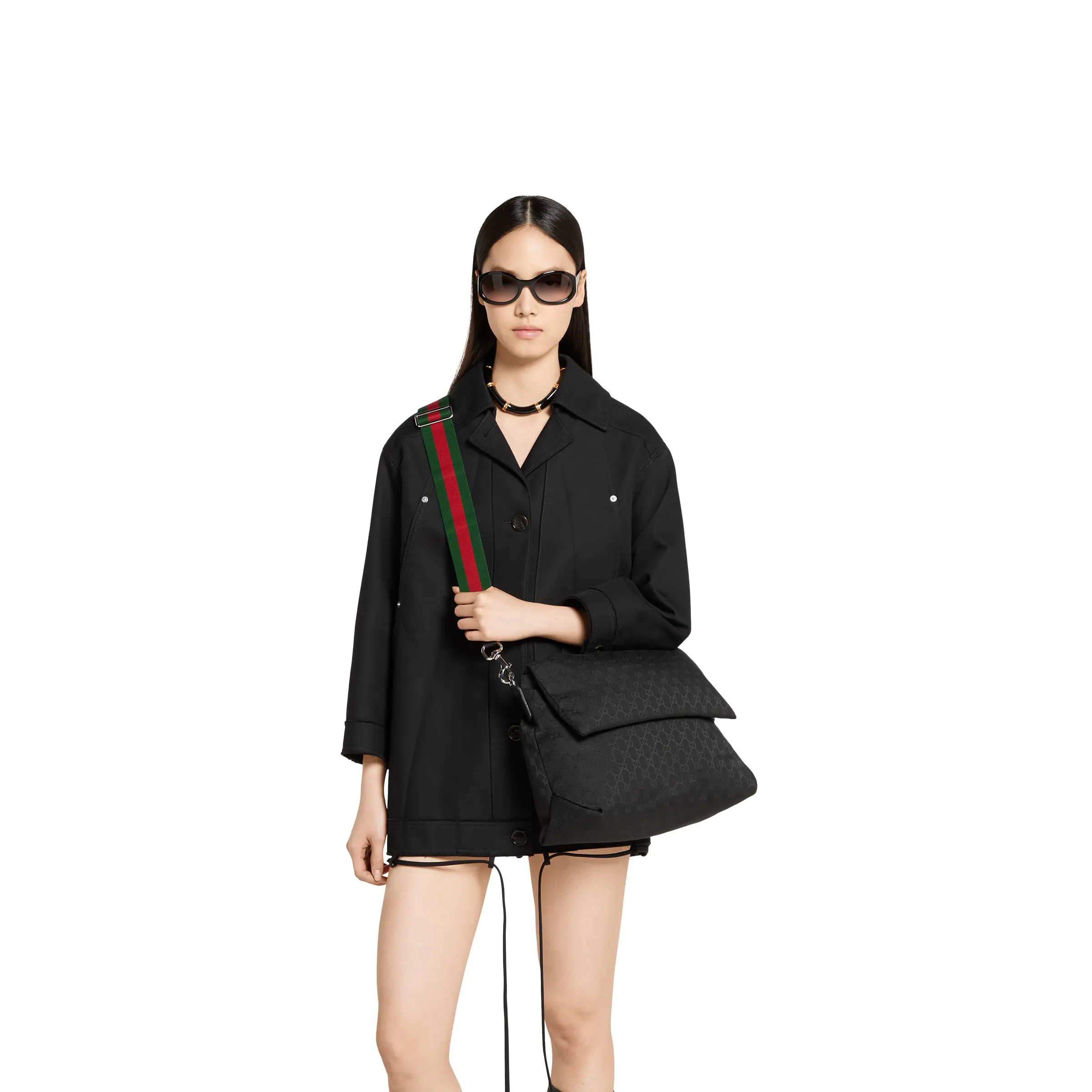 Gucci GG canvas large crossbody bag