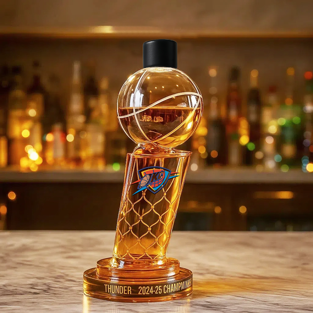 🏆 Raise the Glory — Thunder 2024–25 Champions Whiskey Bottle