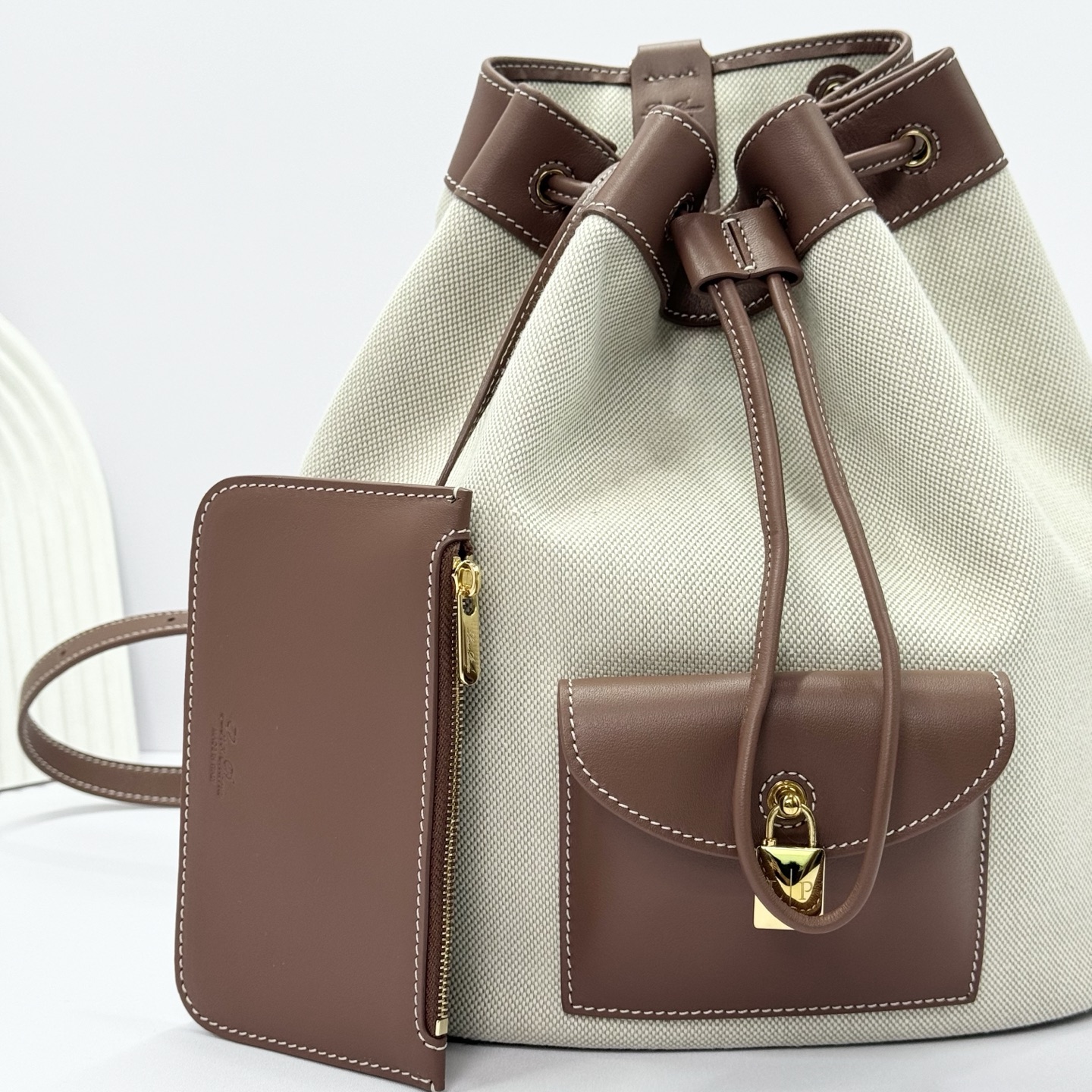 Loro Piana Extra Drawstring Backpack FAP4322