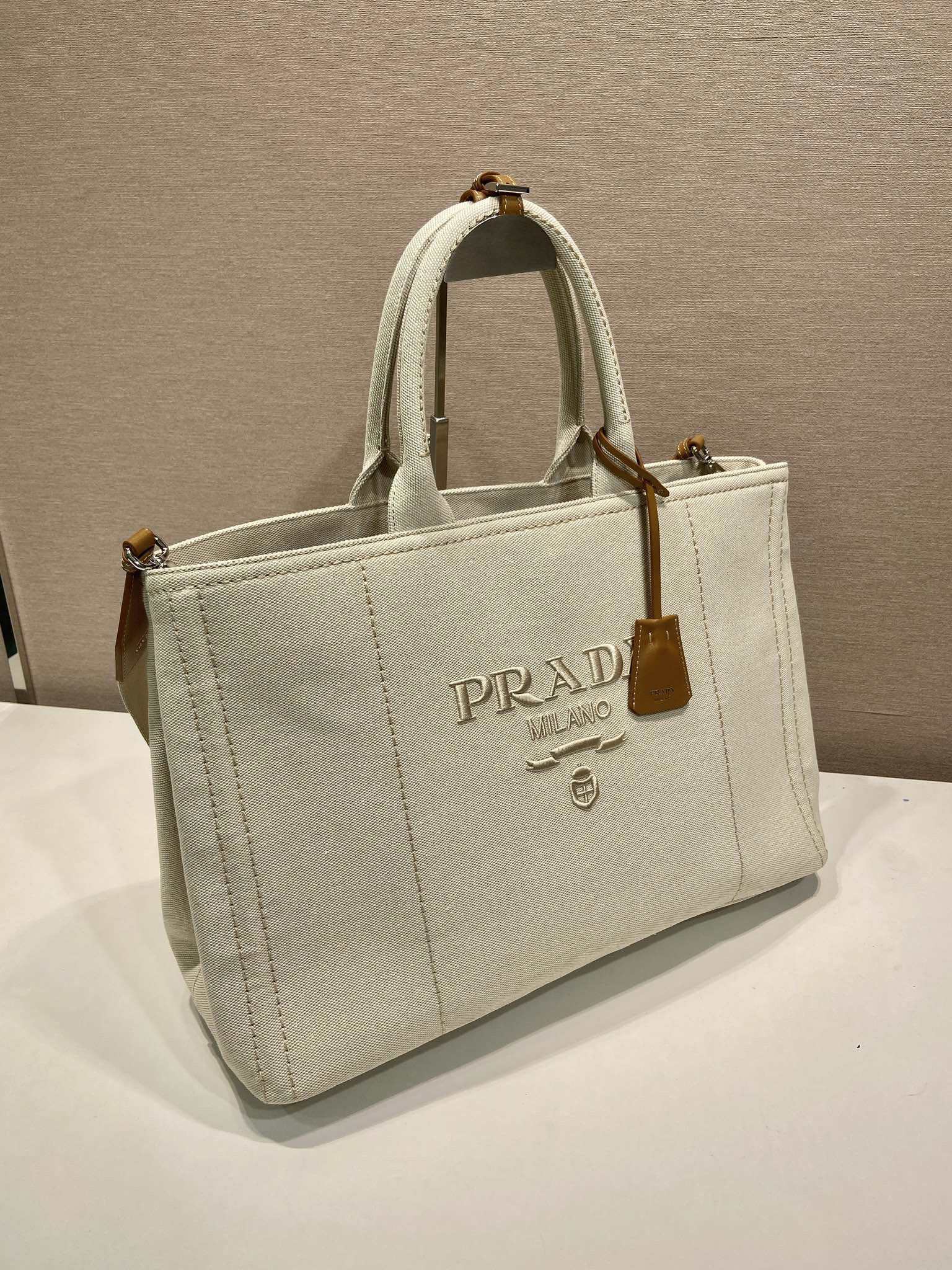 Prada Canvas Tote Bag 2VG131
