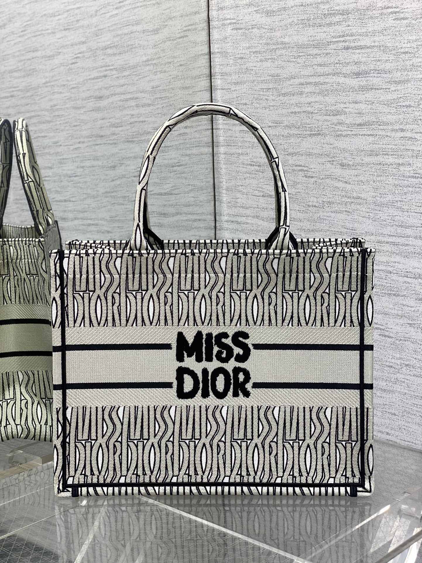Dior Miss Embroidered Tote Shopping Bag