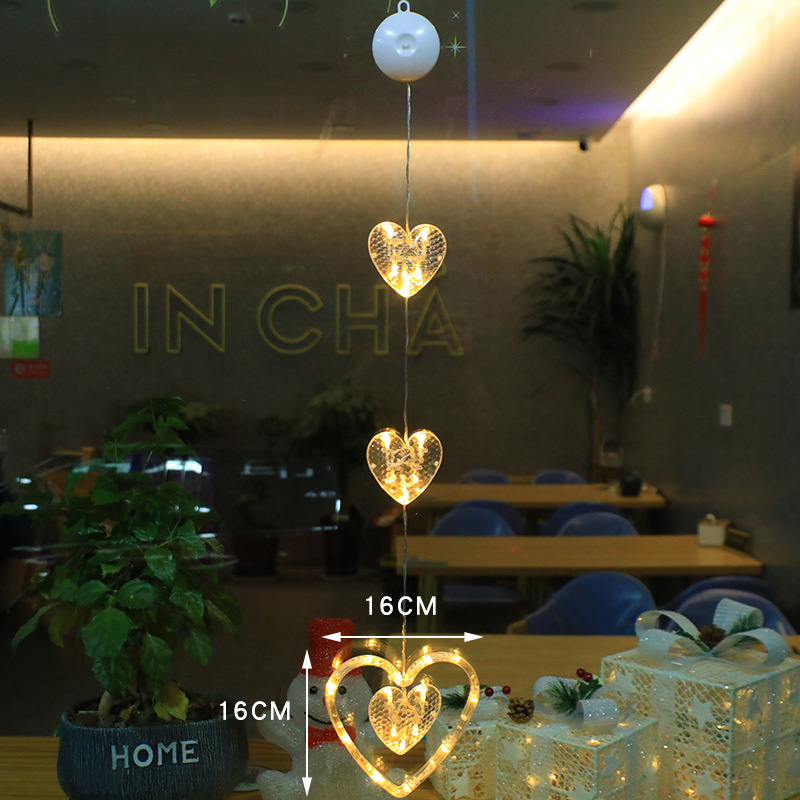 LED Decorative Light Christmas Suction Lamp Creative Light (3 pieces)
