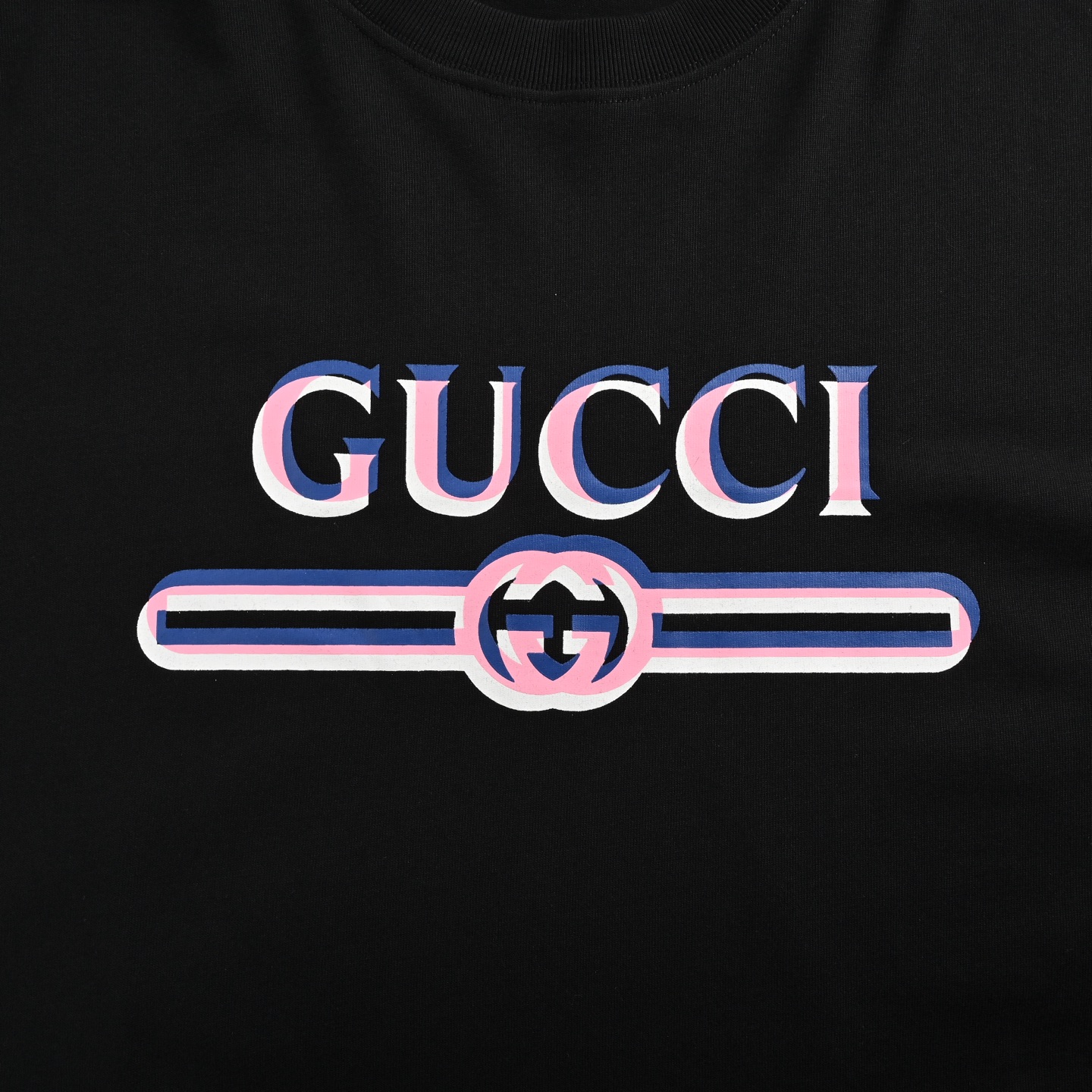 Gucci 25ss double belt logo print short sleeves