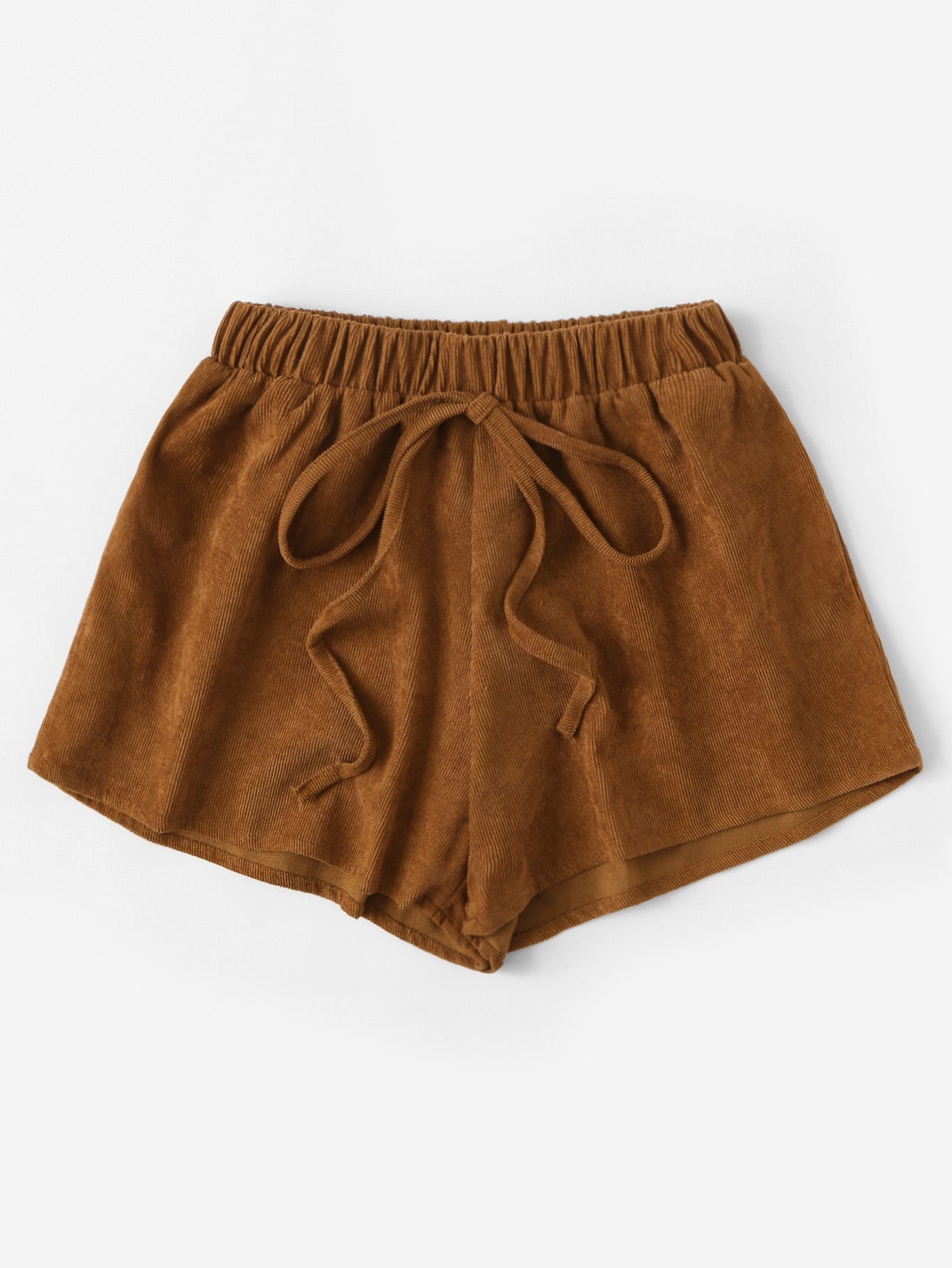Drawstring Waist Corduroy Shorts