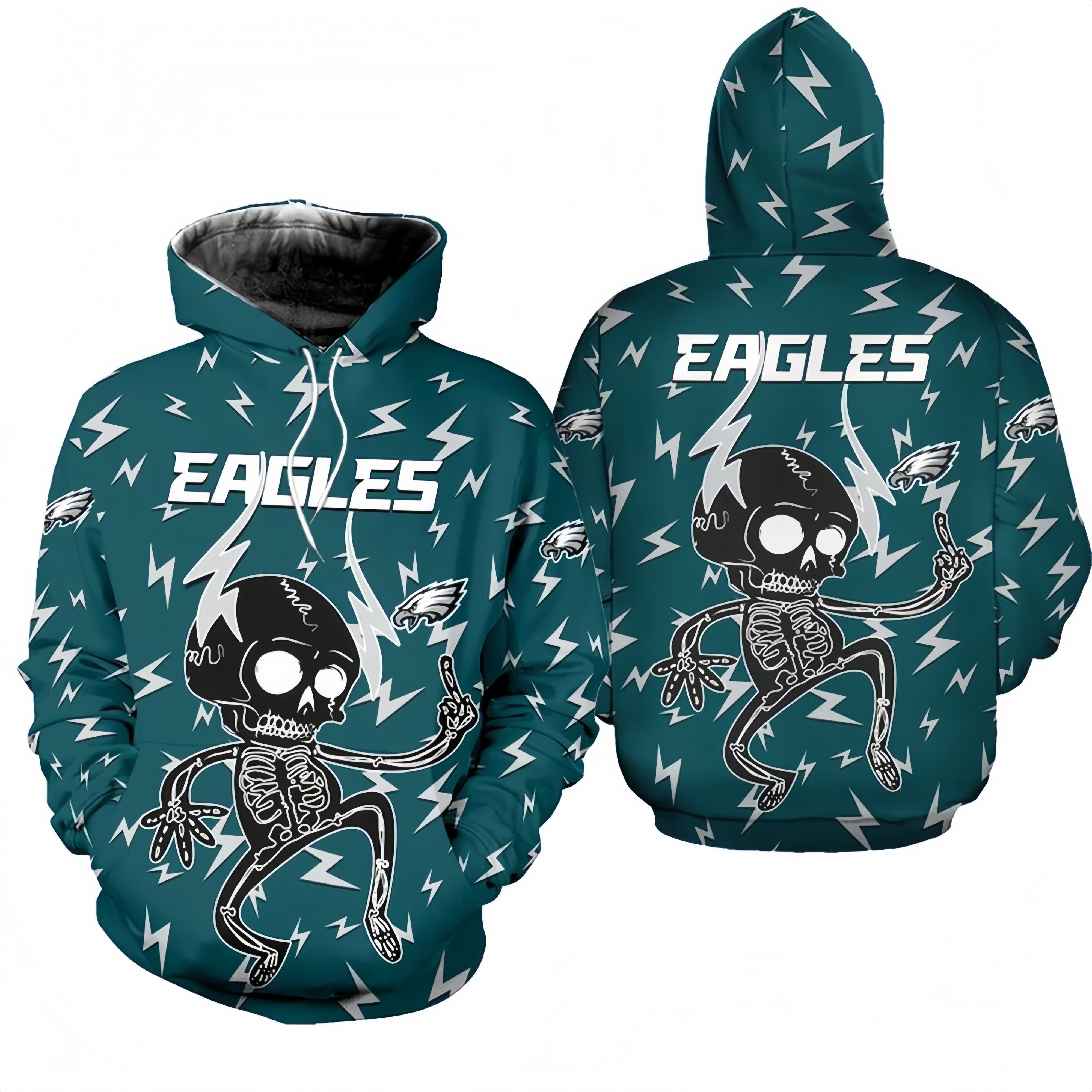 PHILADELPHIA EAGLES 3D ELECTRIC SHOCK CUTE SKELETON