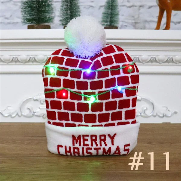 (🔥Early Christmas Sale- SAVE 48% OFF) Christmas Theme LED Beanies--BUY 4 FREE SHIPPING