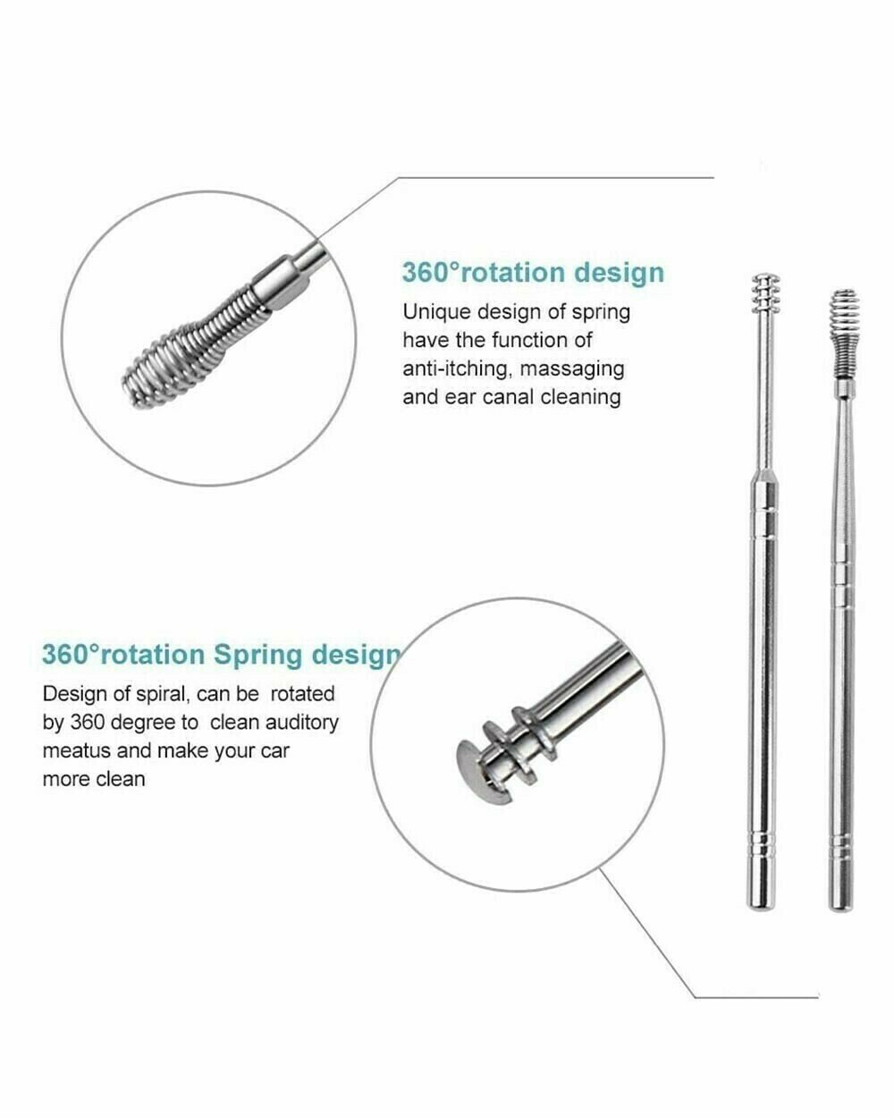 🔥HOT SALE 49% OFF🔥 Innovative Spring EarWax Cleaner Tool Set