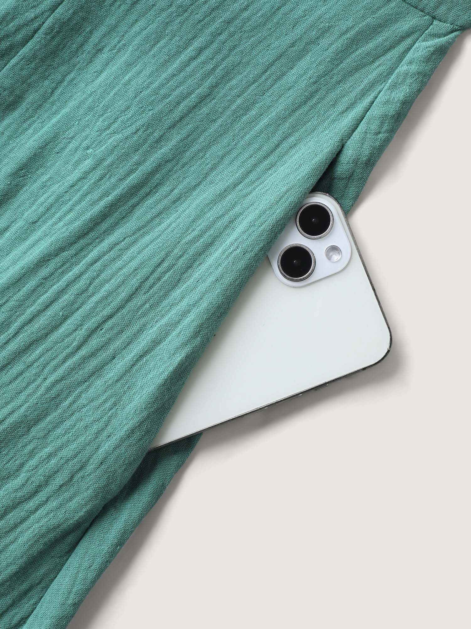 Pure Cotton Textured Lace Trim Midi Dress