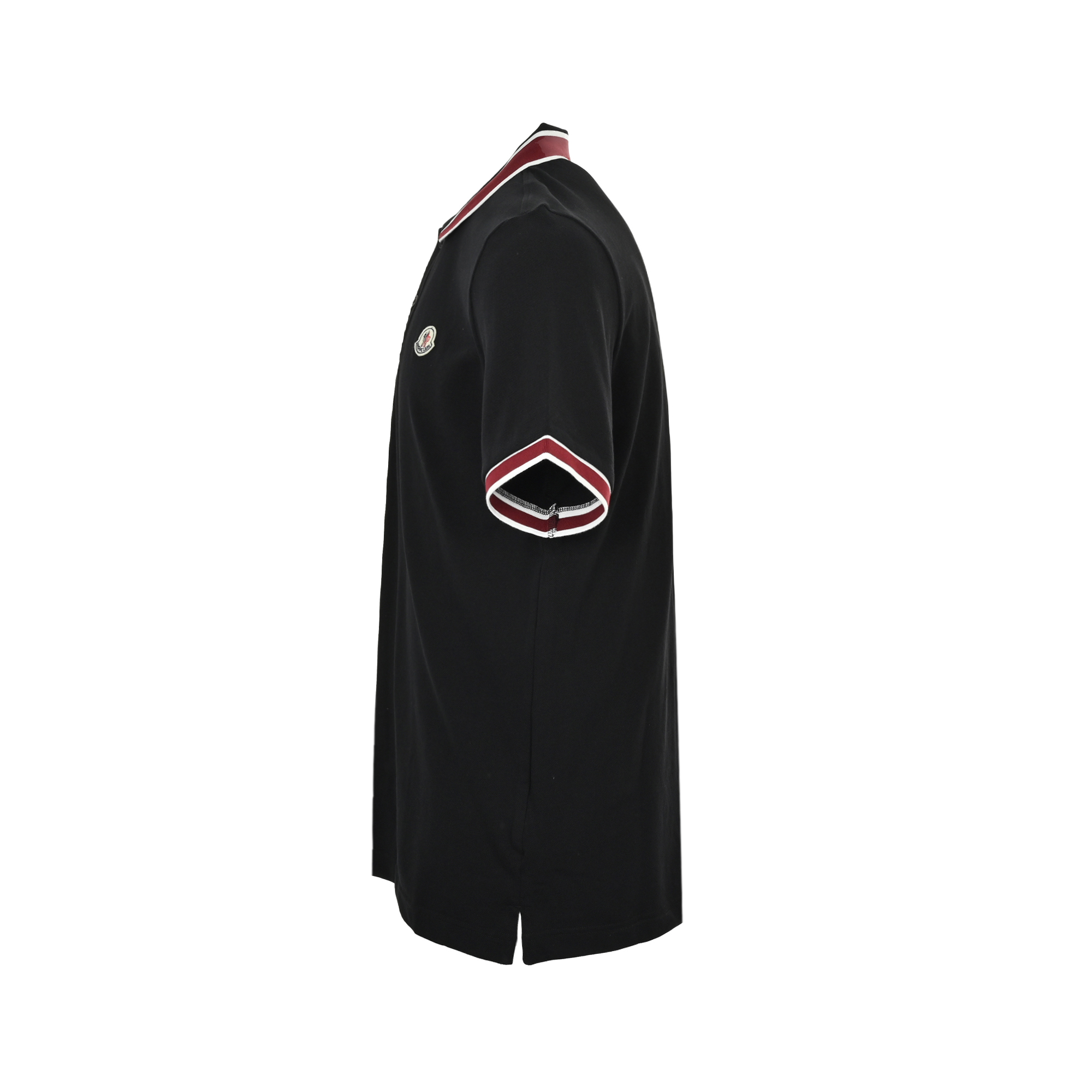 Moncler 25ss red collar embroidered logo polo short sleeve