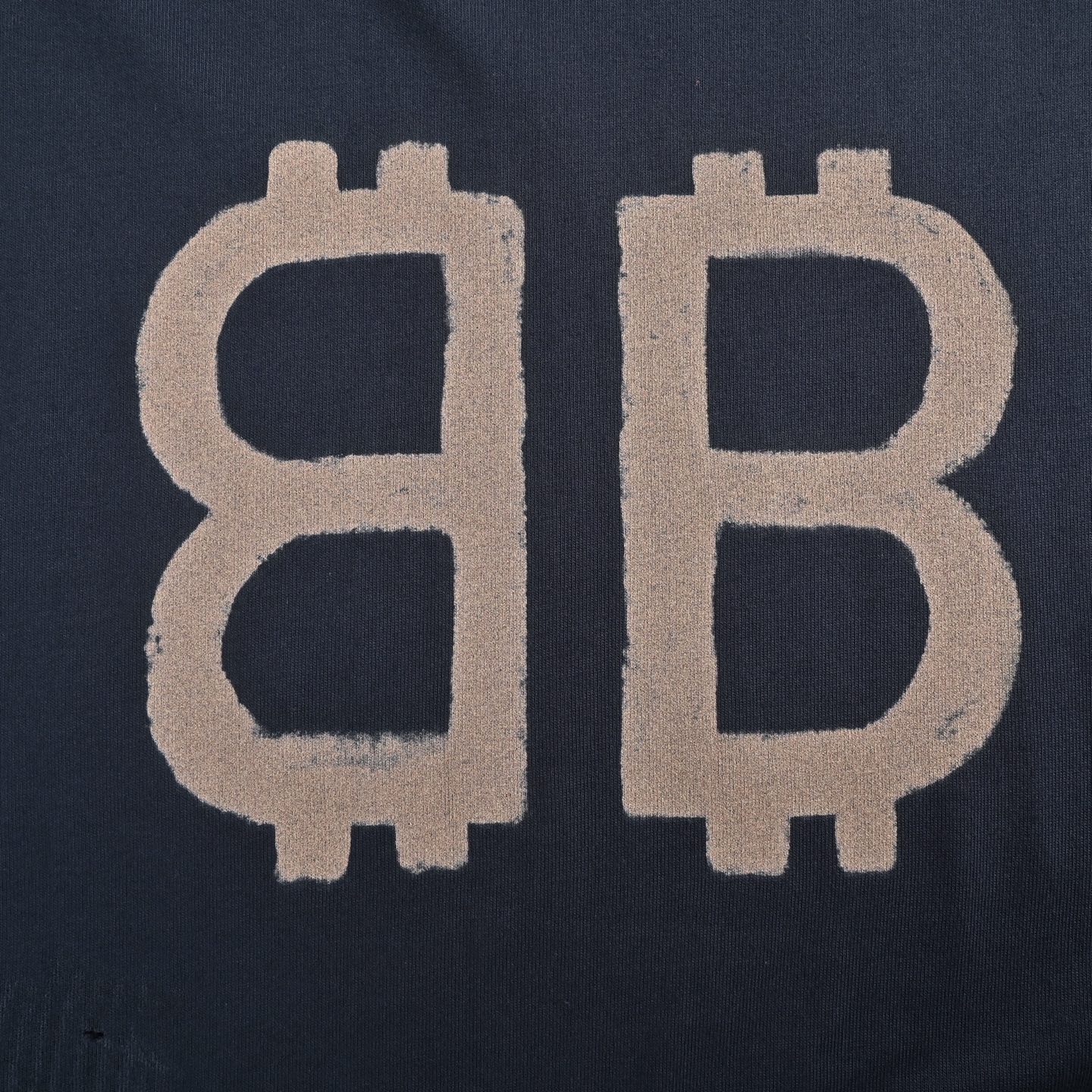 Balenciaga 24ss Double B Bitcoin Printed Short Sleeve