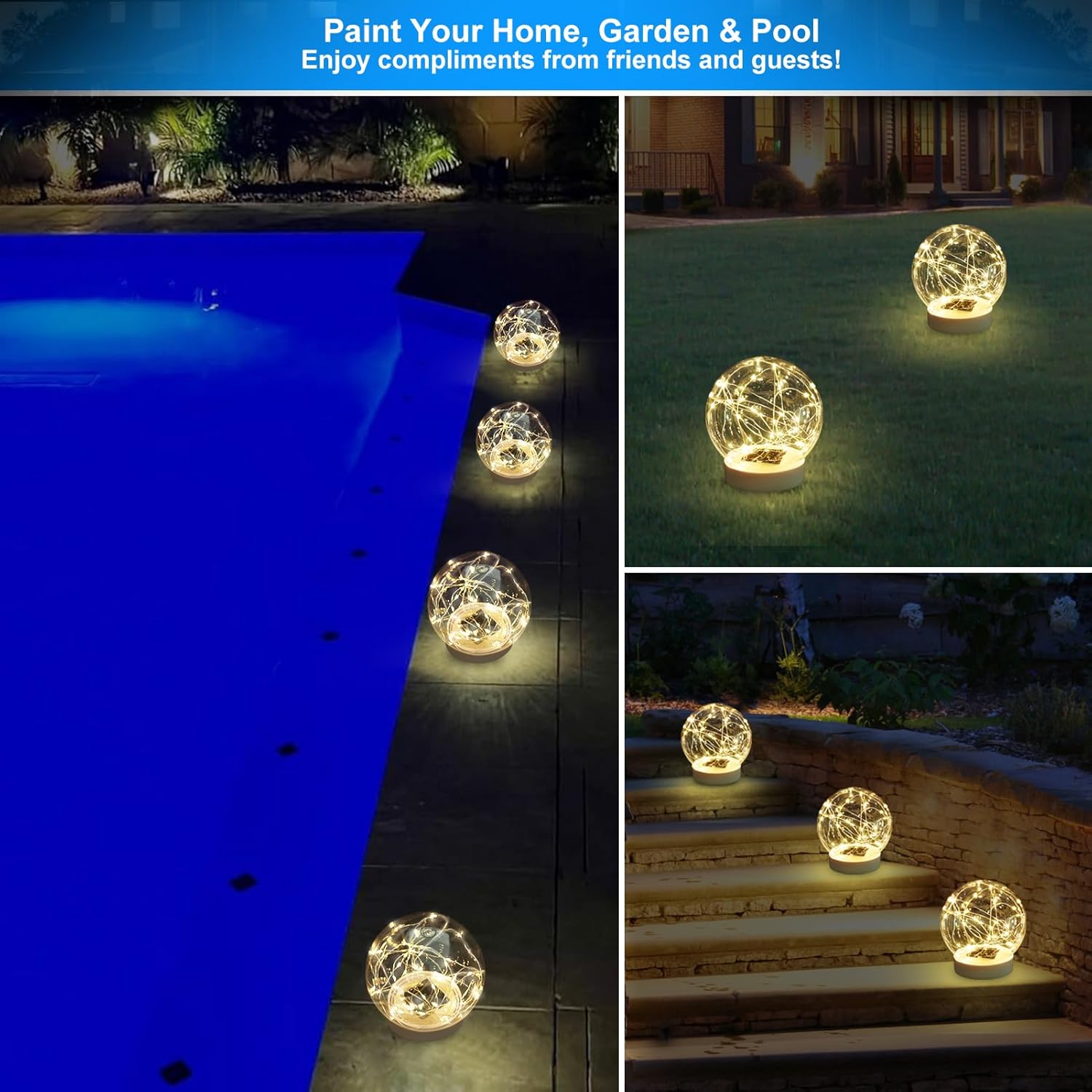 🔥On Sale🔥Updated Floating Pool Lights Solar Powered