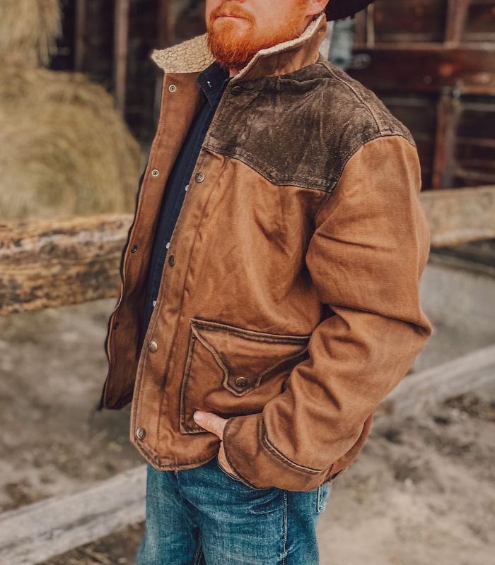 Men's Retro Leather Western Coat