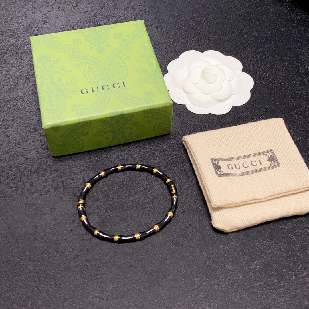 Gucci black bamboo bracelet