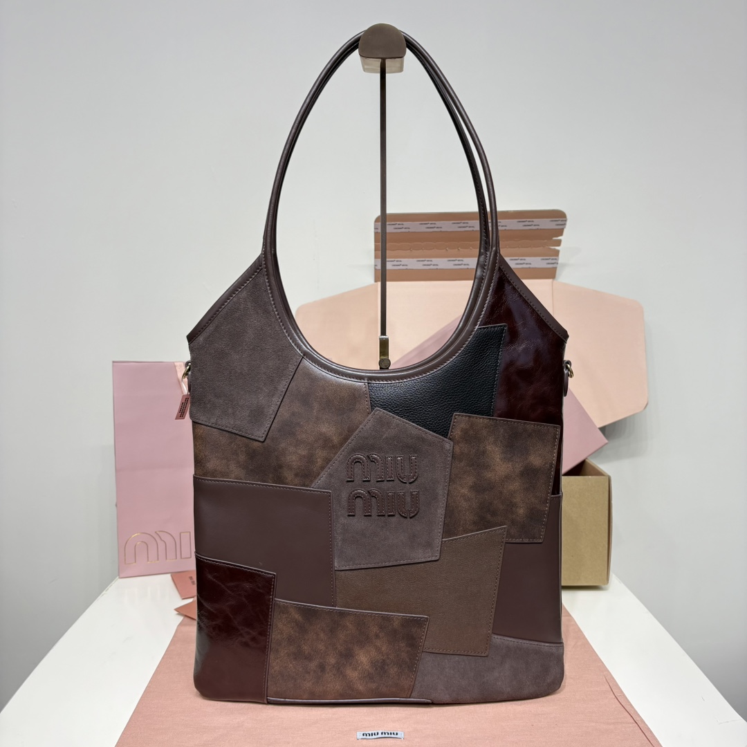 Miu Miu heather leather limited edition tote bag 5BG231