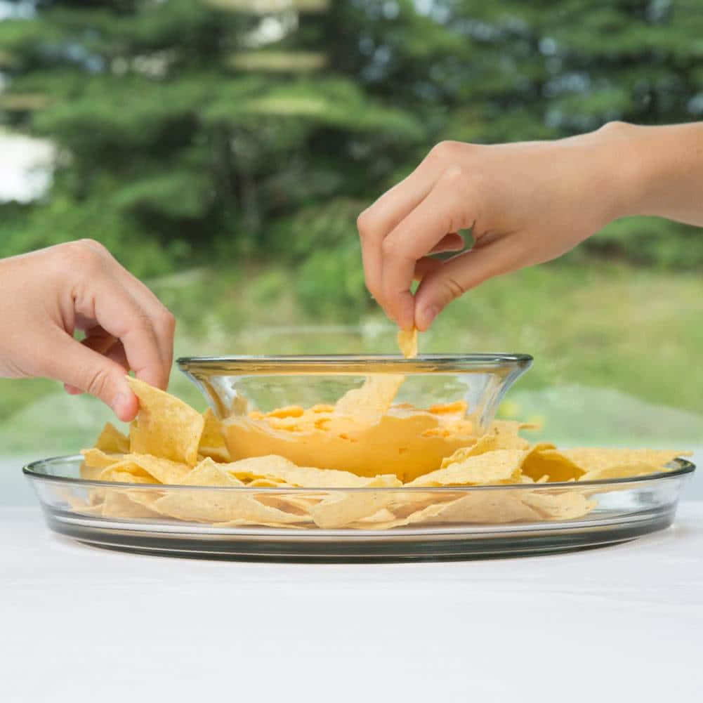 Anchor Hocking Presence 4-in-1 Cake Plate and Dome Stand Set, Clear