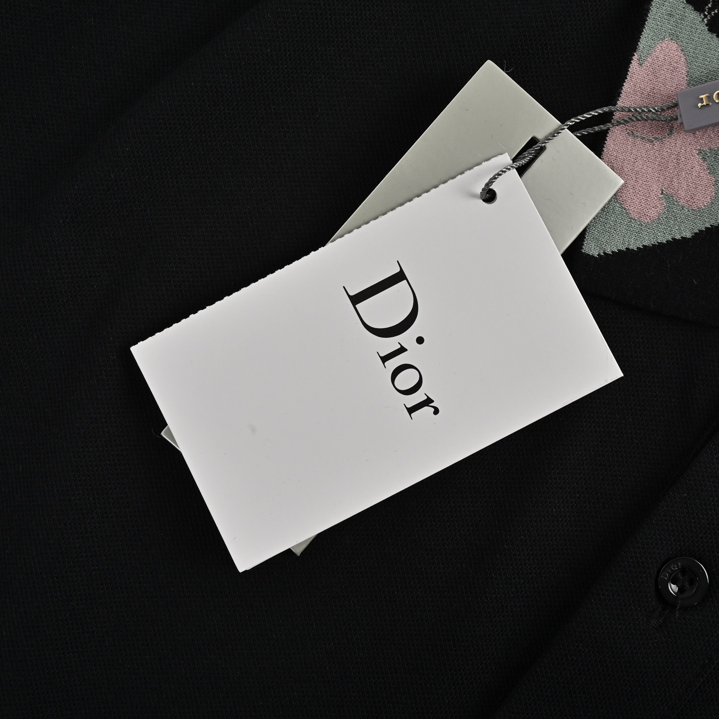 Dior floral collar jacquard Polo short sleeve