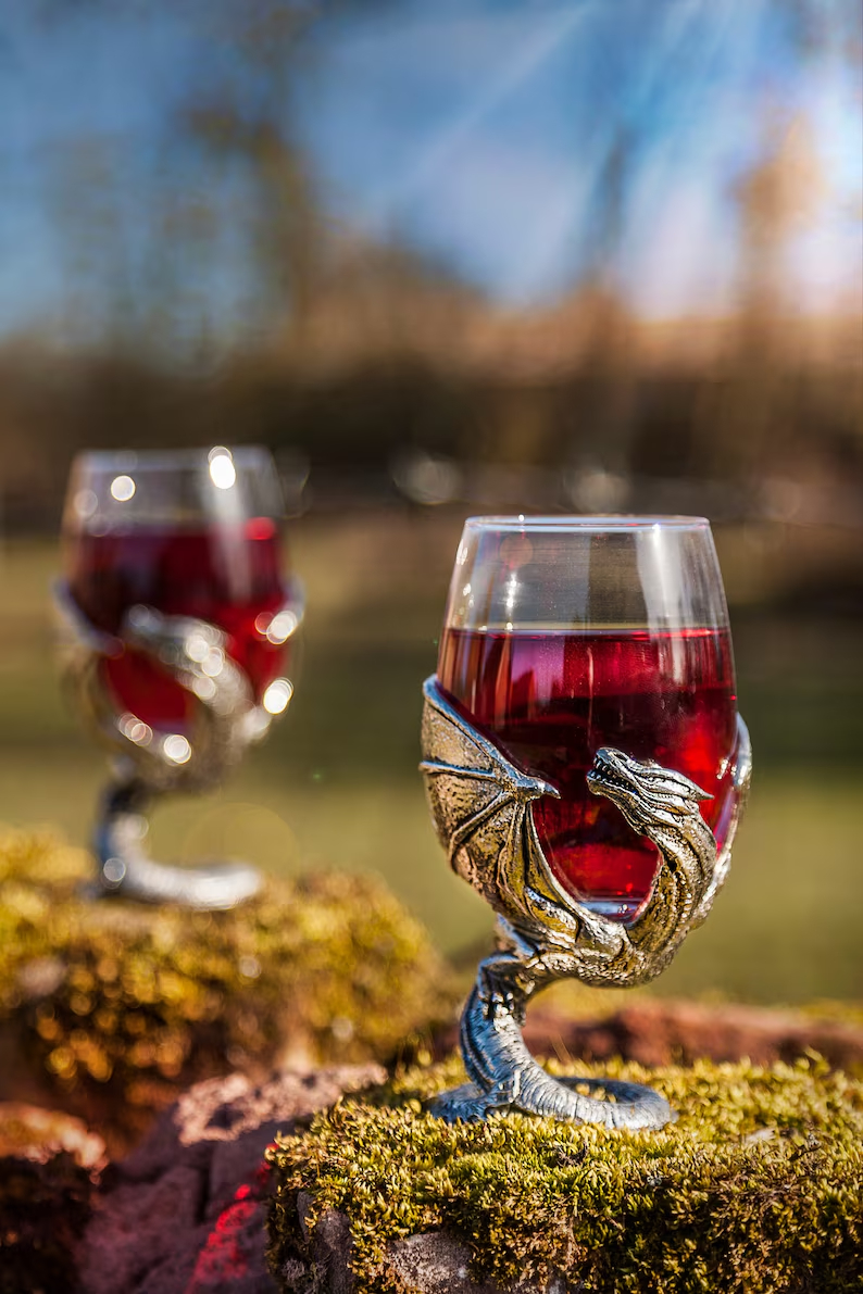 Awaken the Dragon – Handcrafted Pewter Dragon Wine Goblets