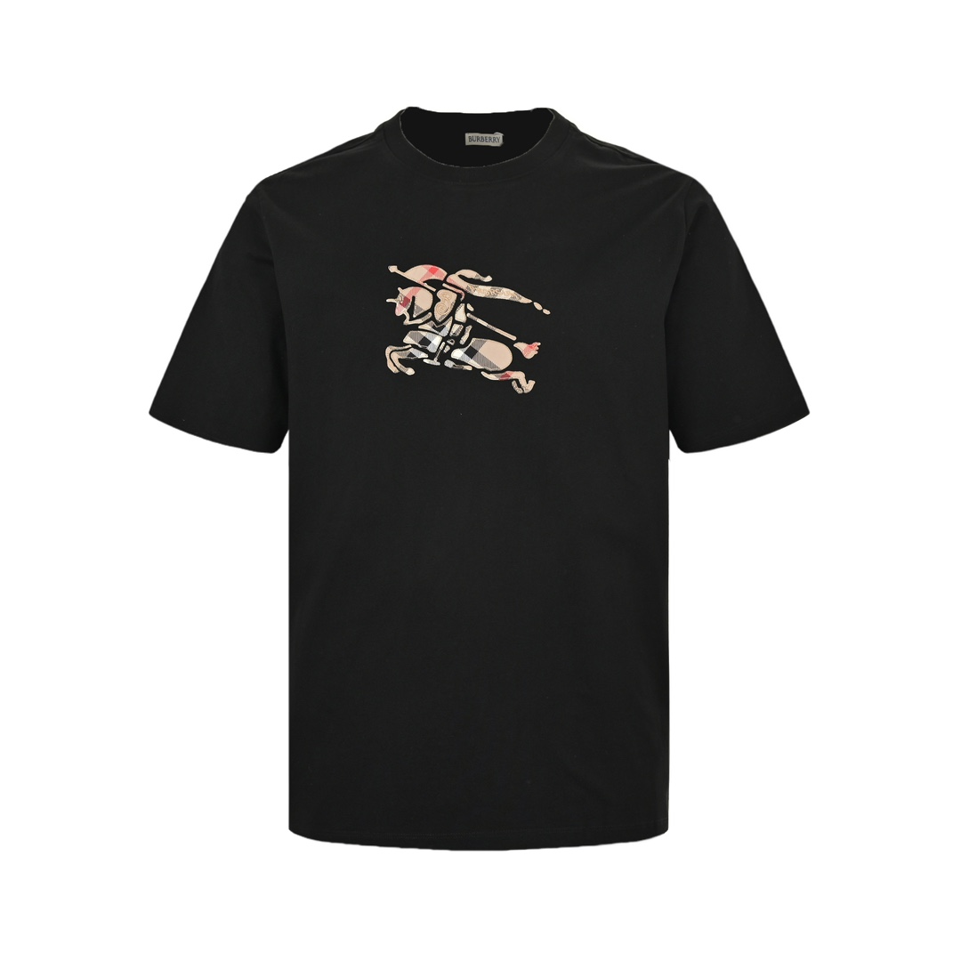 Burberry 24ss check horse short sleeve