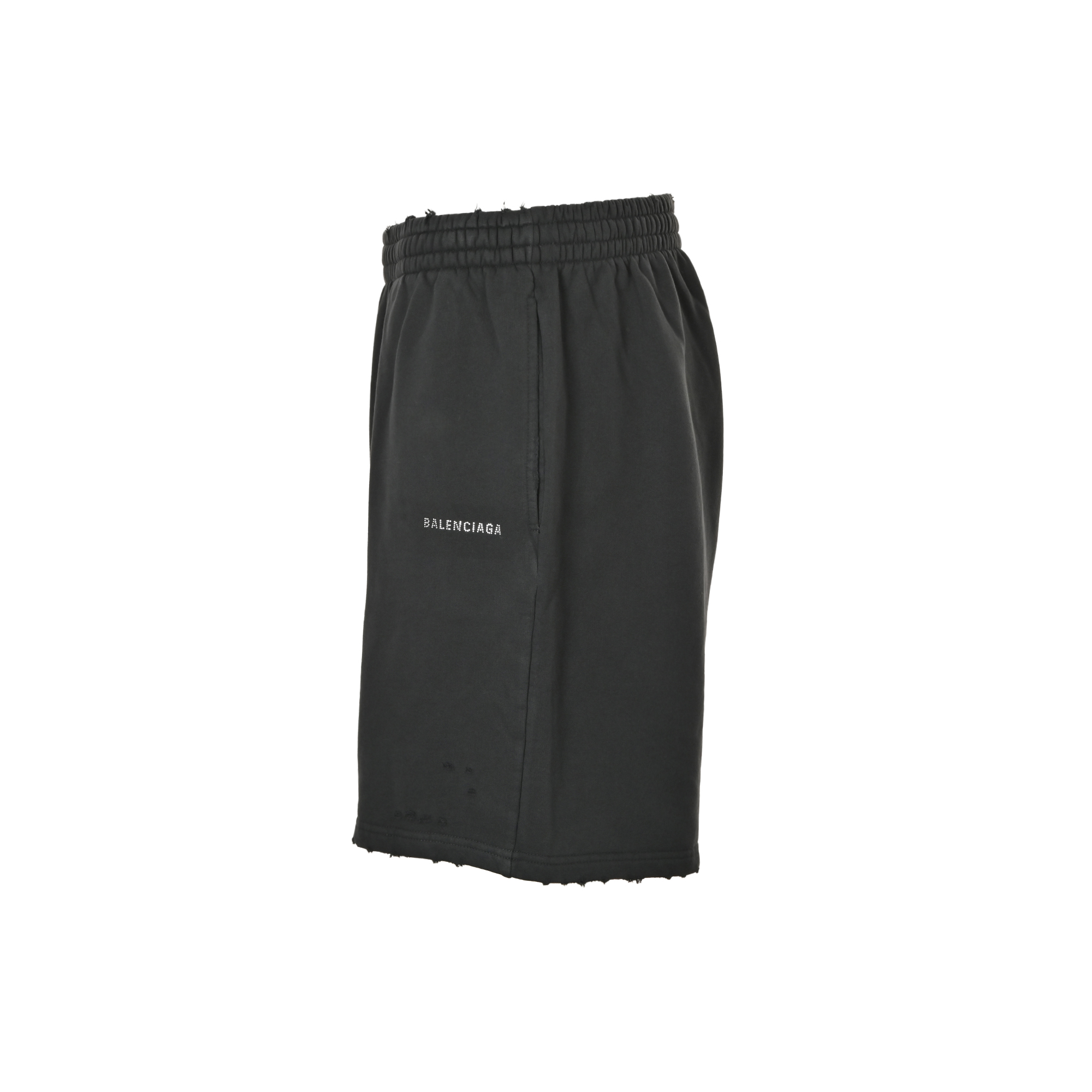 Balenciaga rhinestone logo shorts