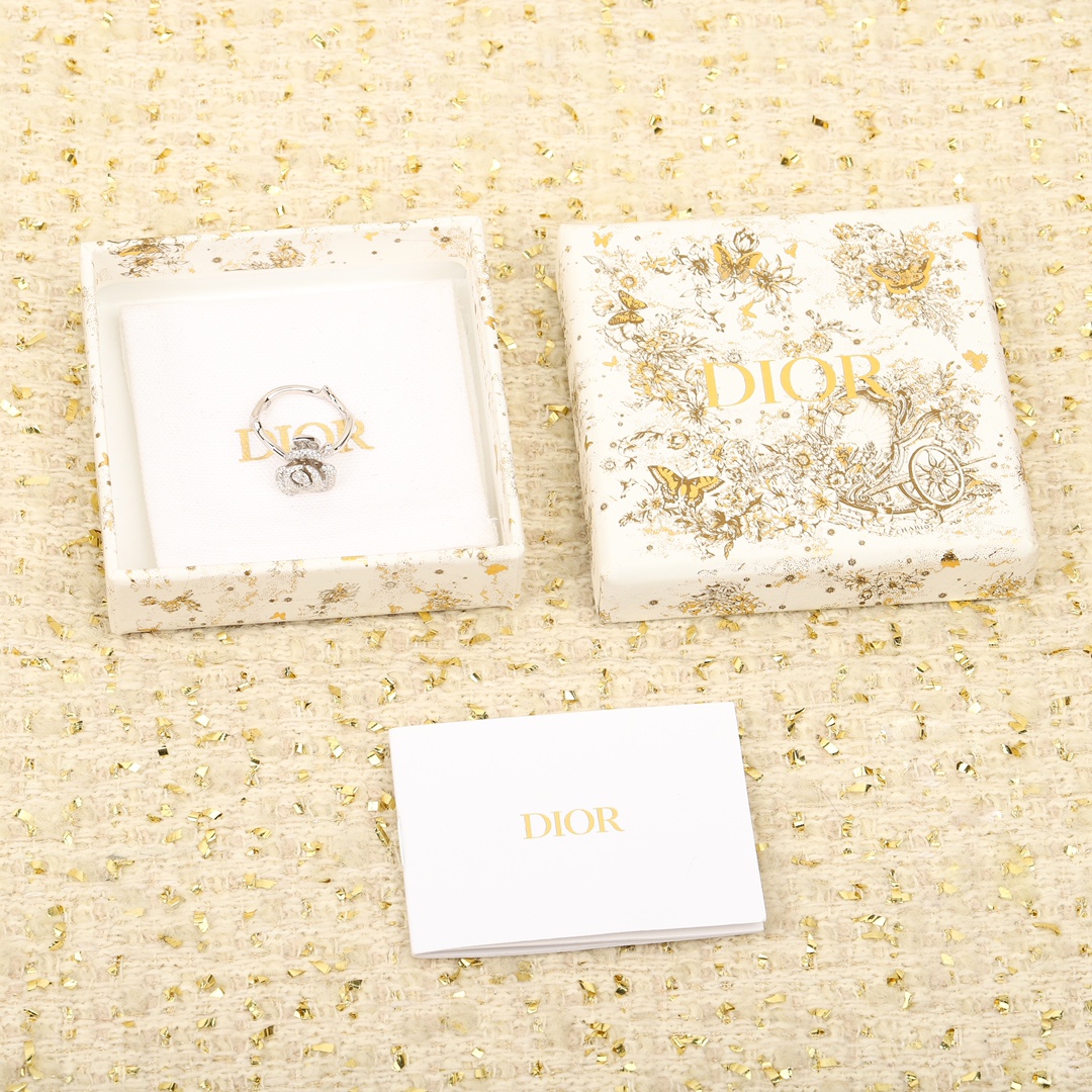 Dior diamond rose ring