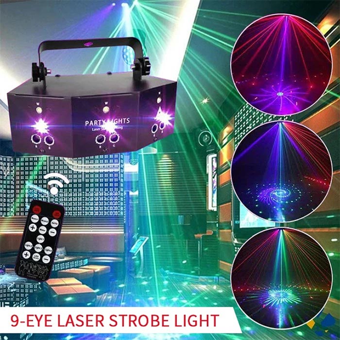 (🎅EARLY XMAS SALE - 50% OFF) RGB DJ Disco Stage Laser Light Sound Activated Led Projector Party Lights