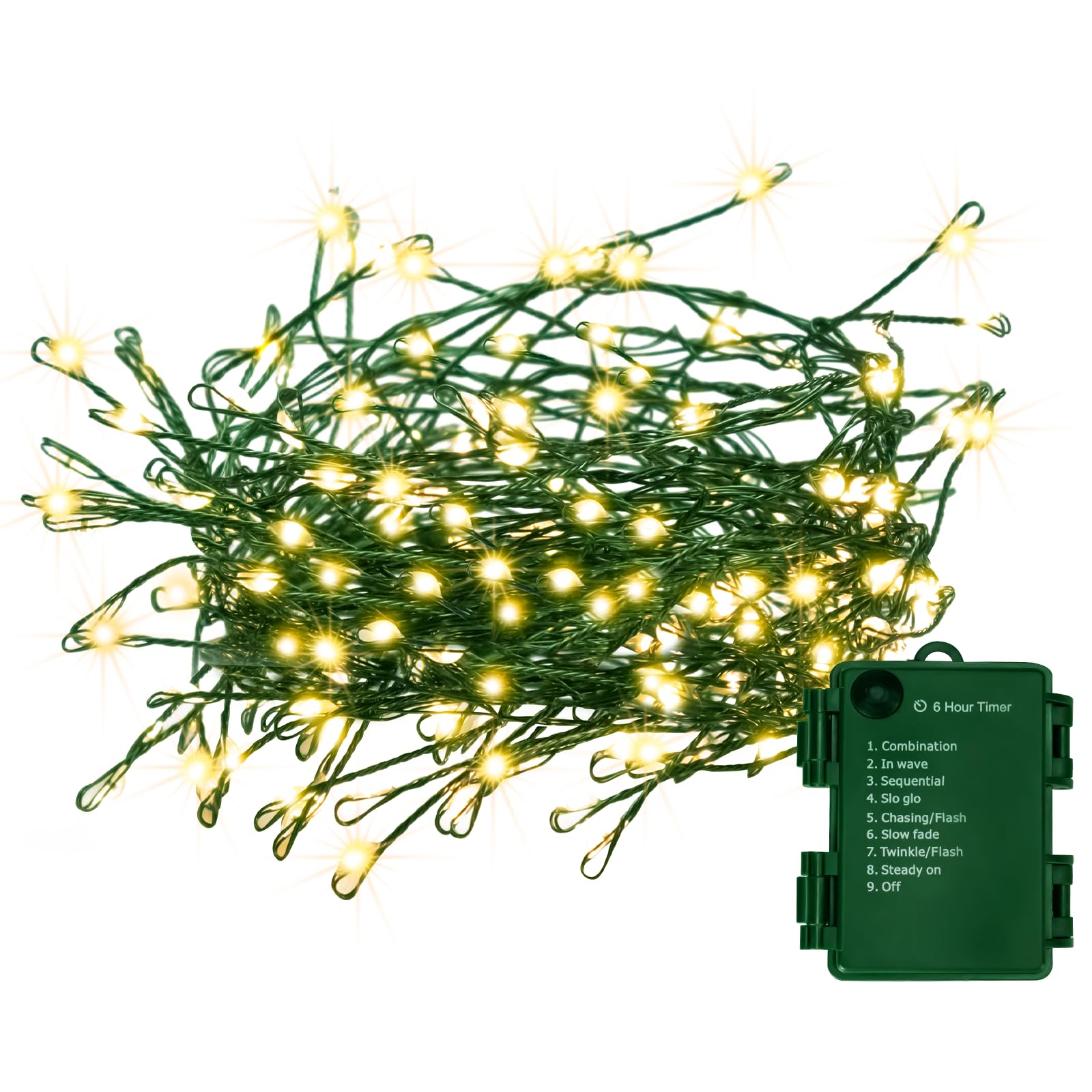 💥ON SALE💥10FT 100 Micro LED Fairy Lights with Remote, 8 Modes & Timer🎄✨