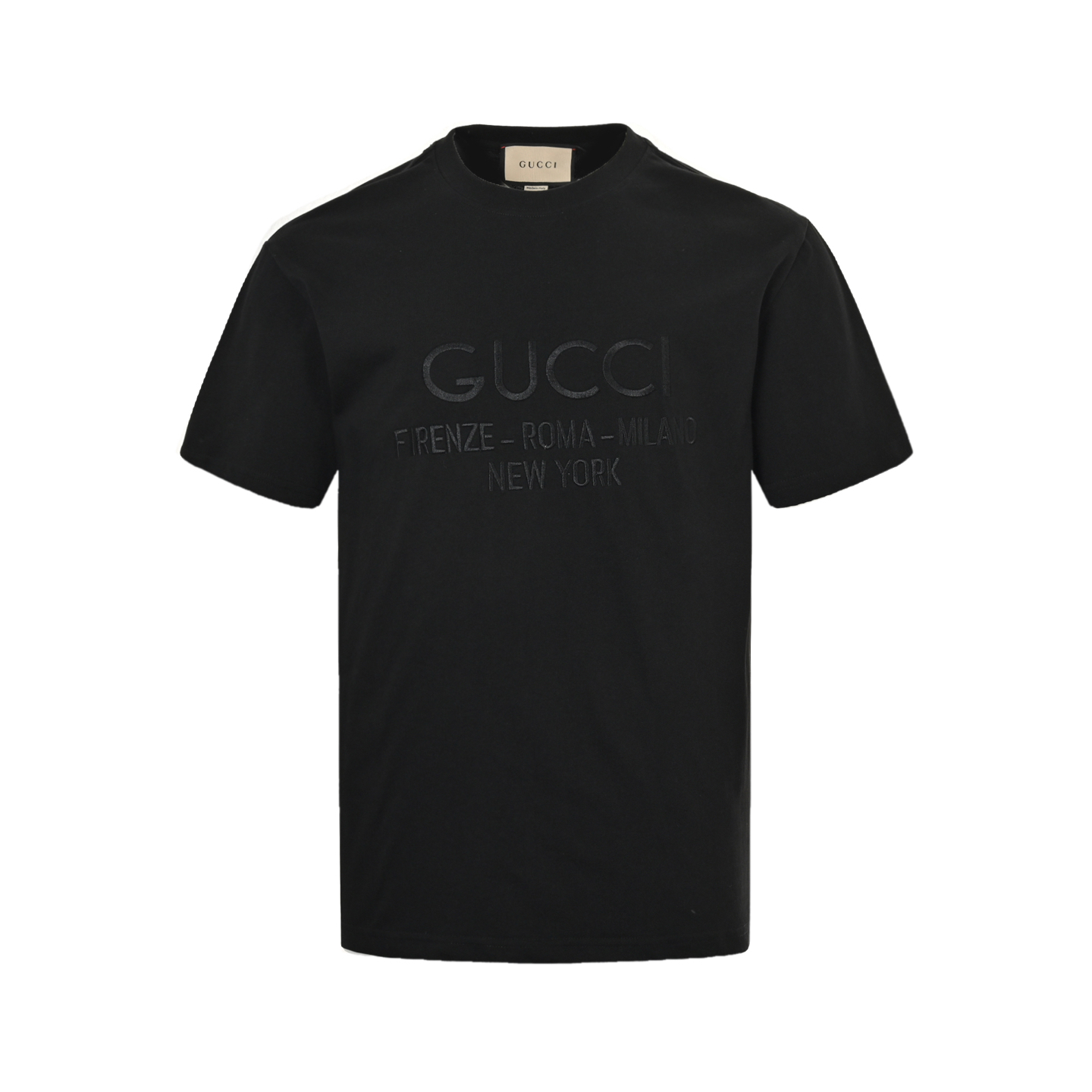 Gucci 24ss obscure lettering logo embroidered short sleeves