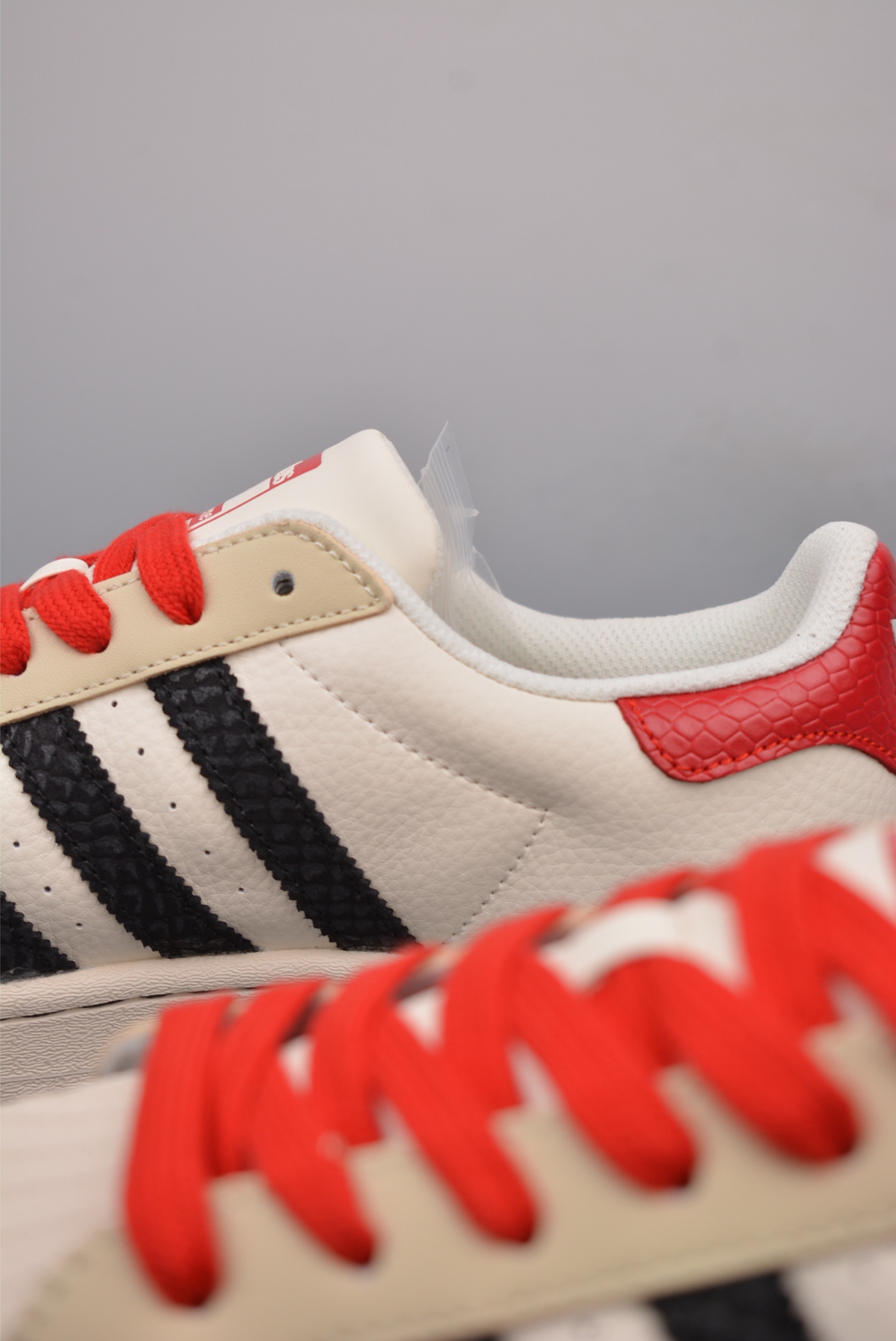 Stussy x Adidas Originals Superstar Leather White Black Red BZ2522