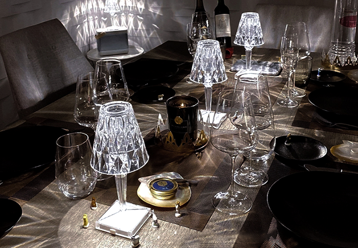 Multicolor Crystal Diamond Table Lamp