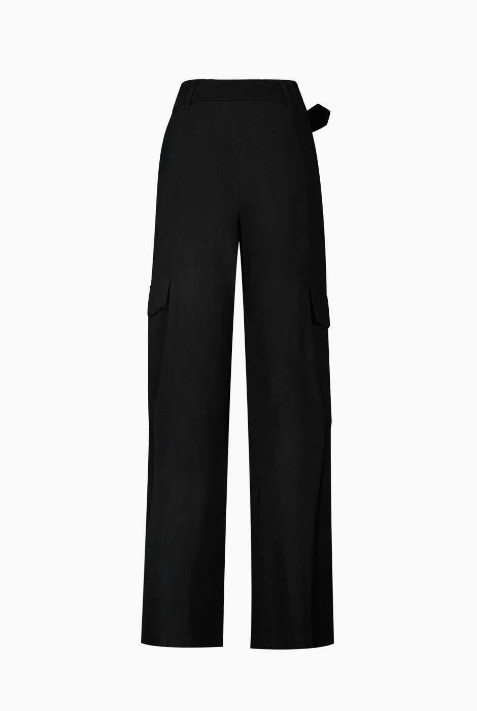 Pantalon negro cargo con cinturon